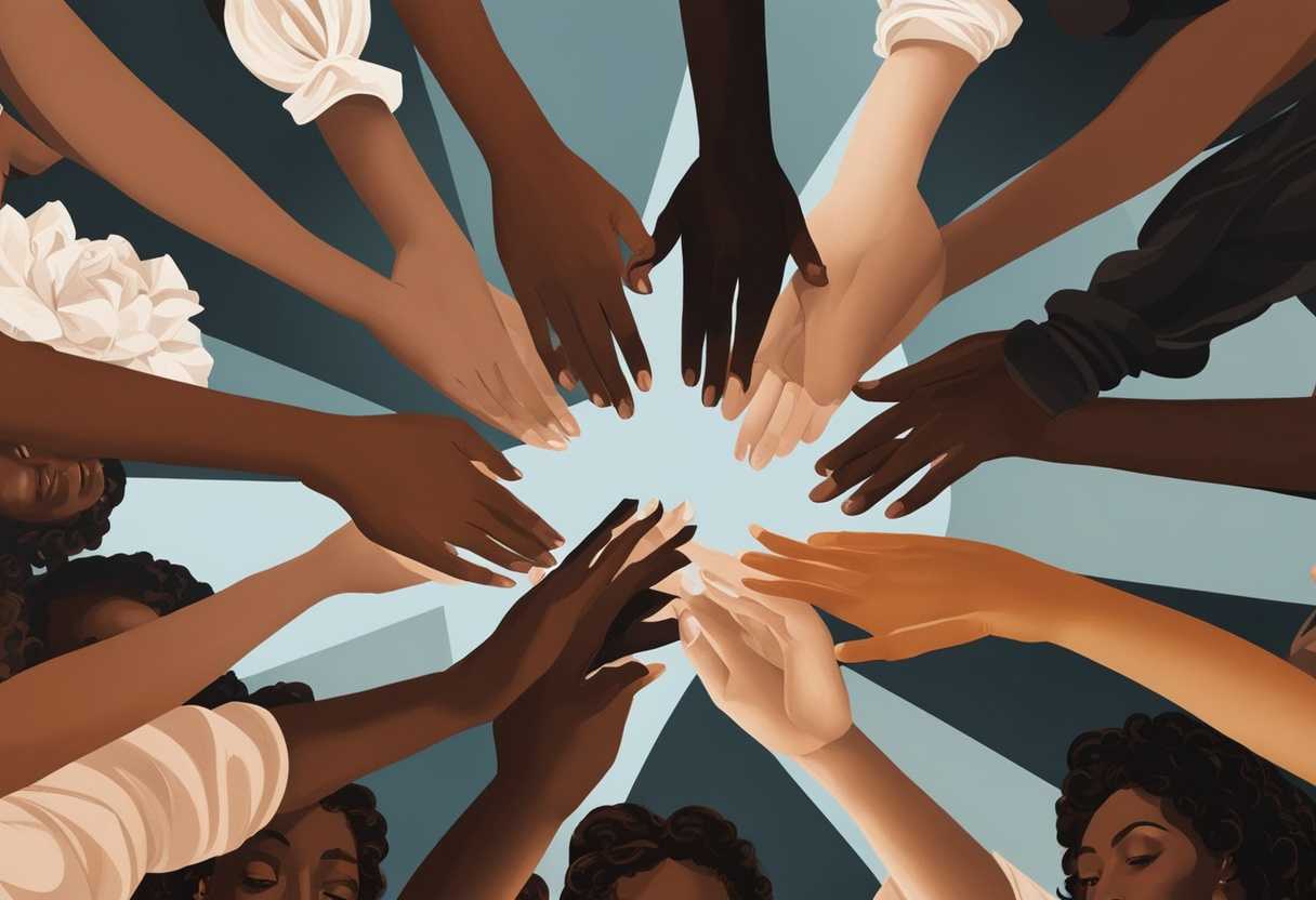A-diverse-group-holds-hands-in-a-sunlit-circle-embodying-unity-and-healing_goun