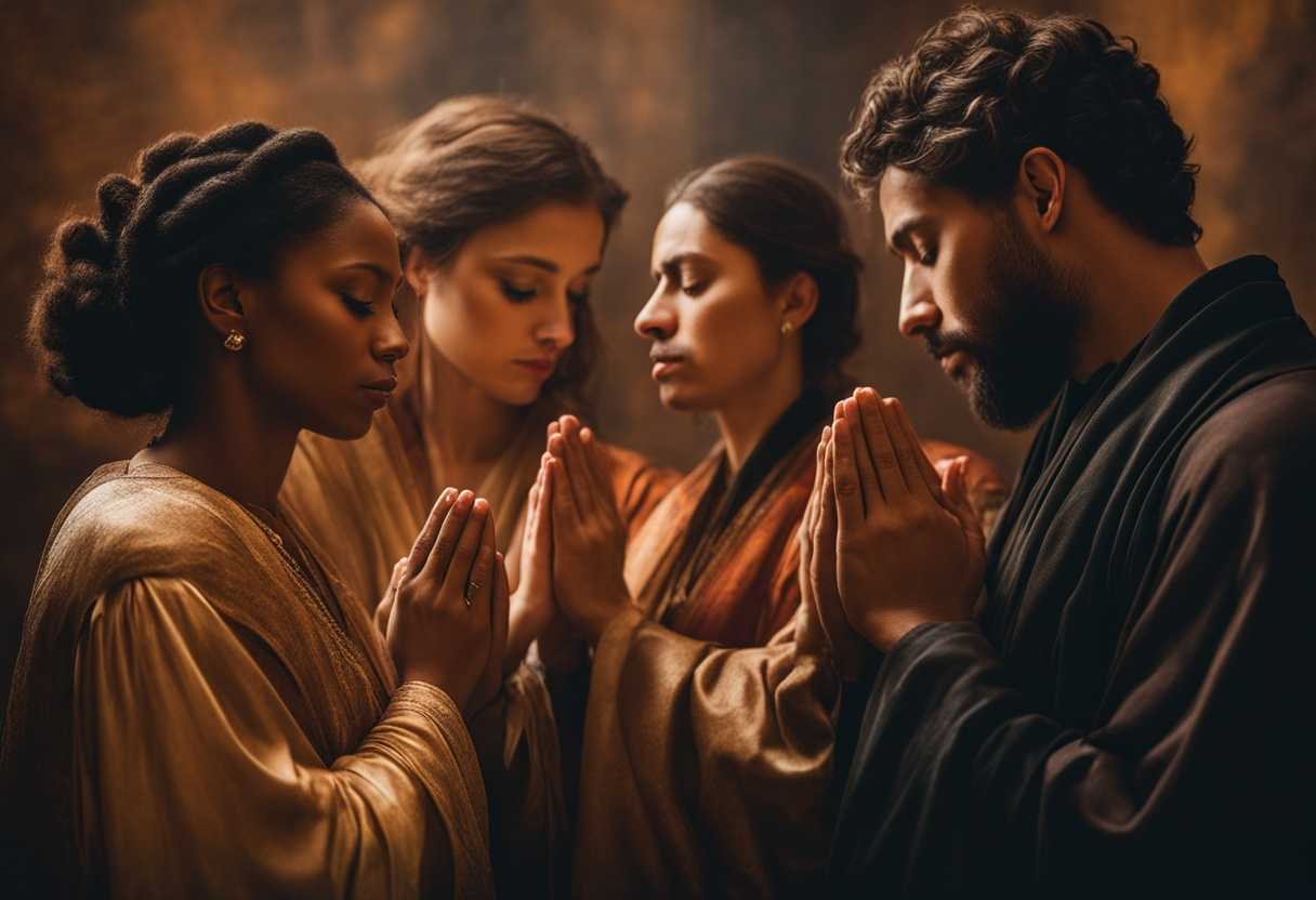 A-diverse-group-prays-together-hands-clasped-eyes-closed-enveloped-in-warm-soft-light_eorw