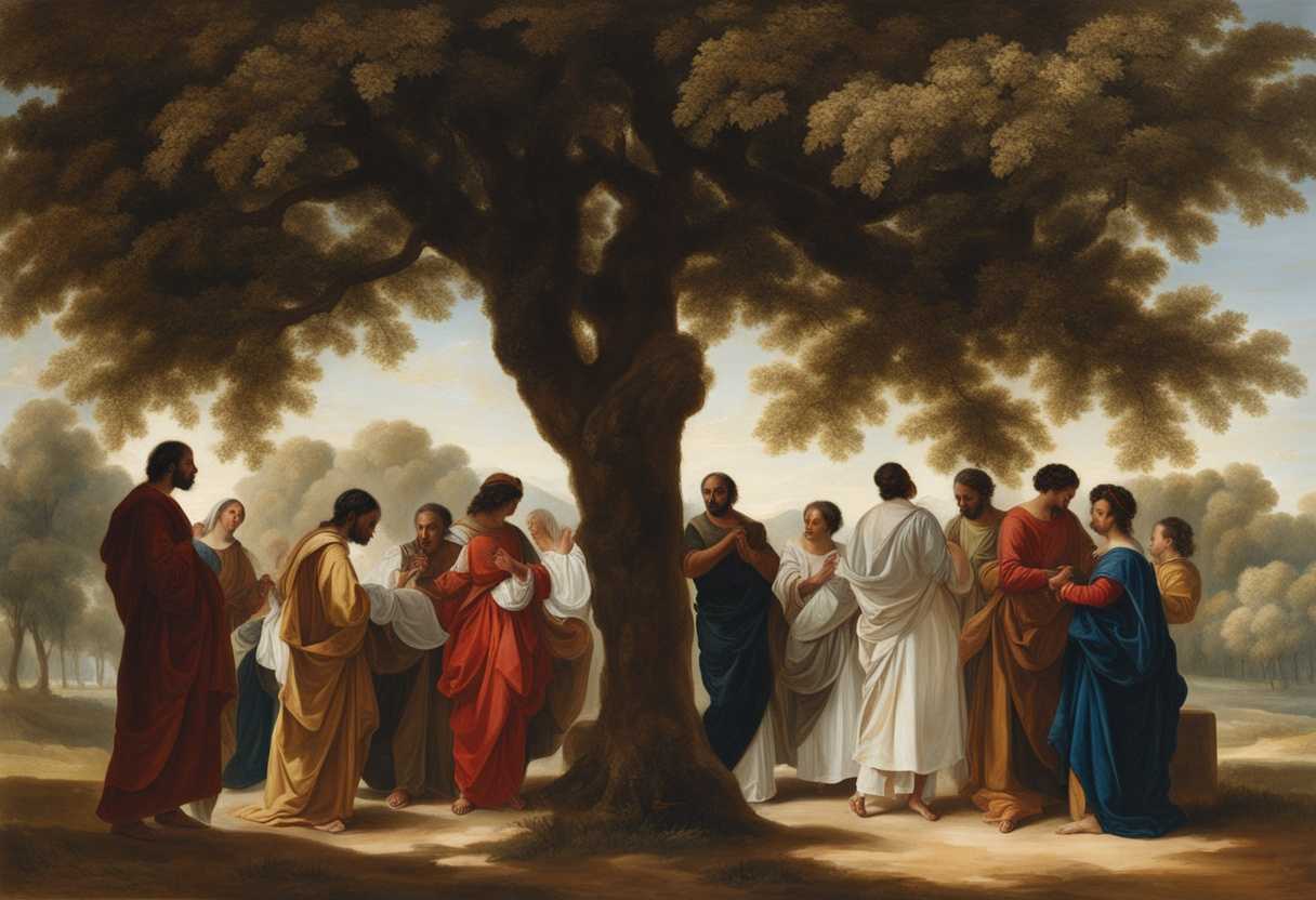 A-diverse-group-prays-under-trees-united-in-hope-and-serene-reflection_wyiz