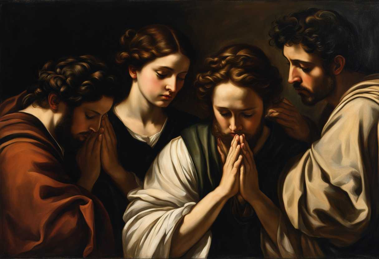 A-group-in-prayer-hands-clasped-faces-solemn-light-filtering-through-embodying-struggle-and-hope_ukrm