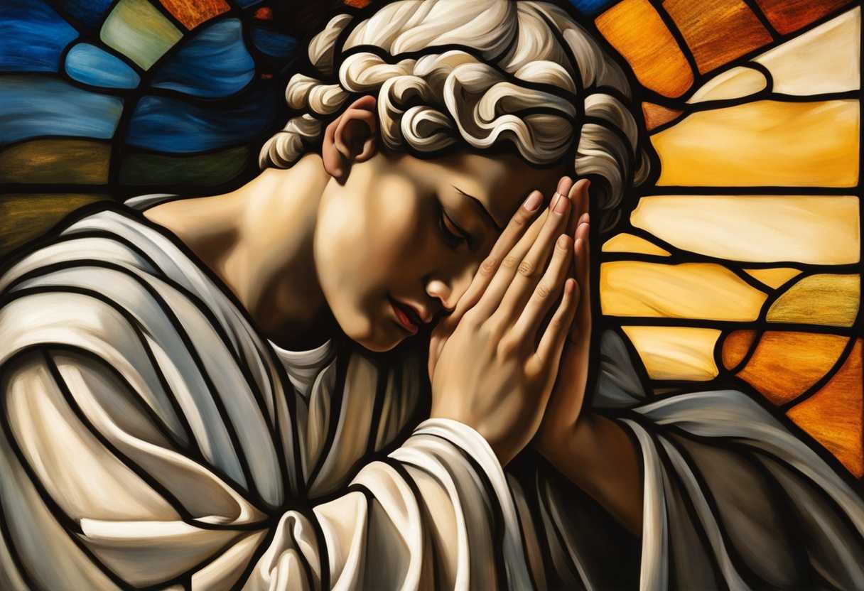 A-person-in-prayer-hands-clasped-bathed-in-soft-stained-glass-light-seeking-solace_zcla