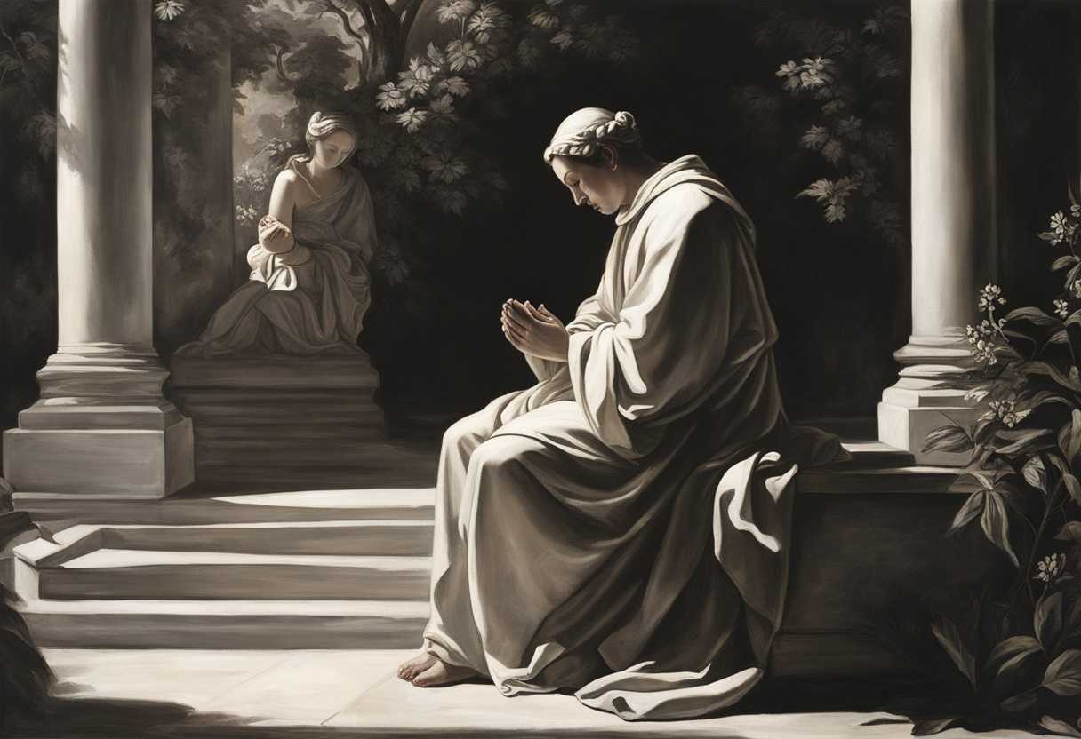 A-person-in-prayer-illuminated-by-gentle-light-surrounded-by-tranquil-shadows-and-nature_axiq