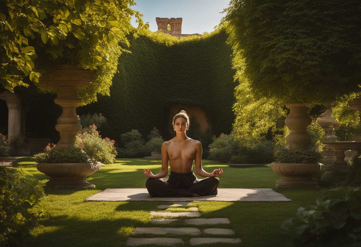A-person-meditating-in-a-peaceful-garden-connecting-with-the-divine-through-deep-concentration_tghm