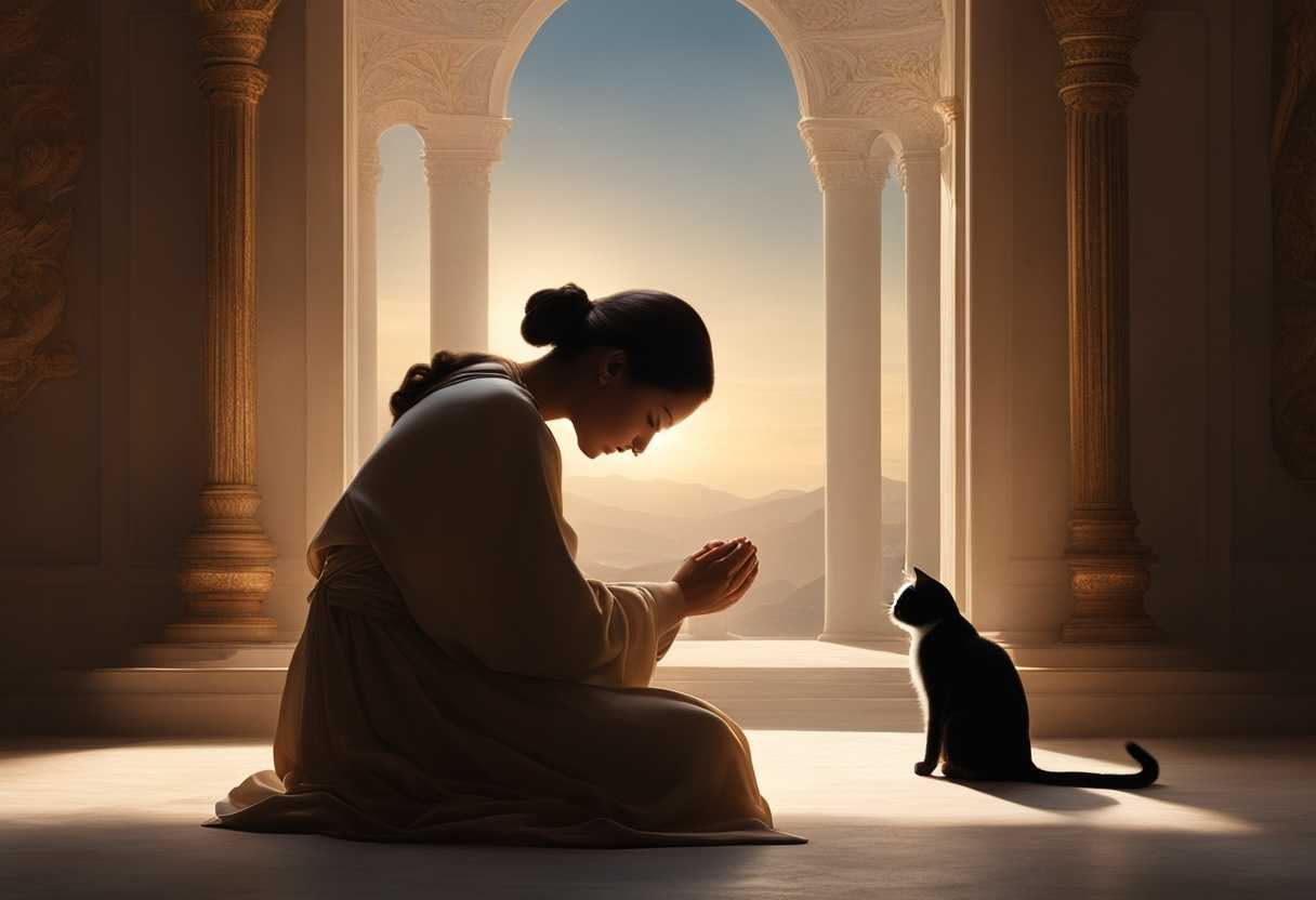 A-person-peacefully-praying-for-their-cat-in-a-serene-loving-atmosphere-with-soft-light_atpm