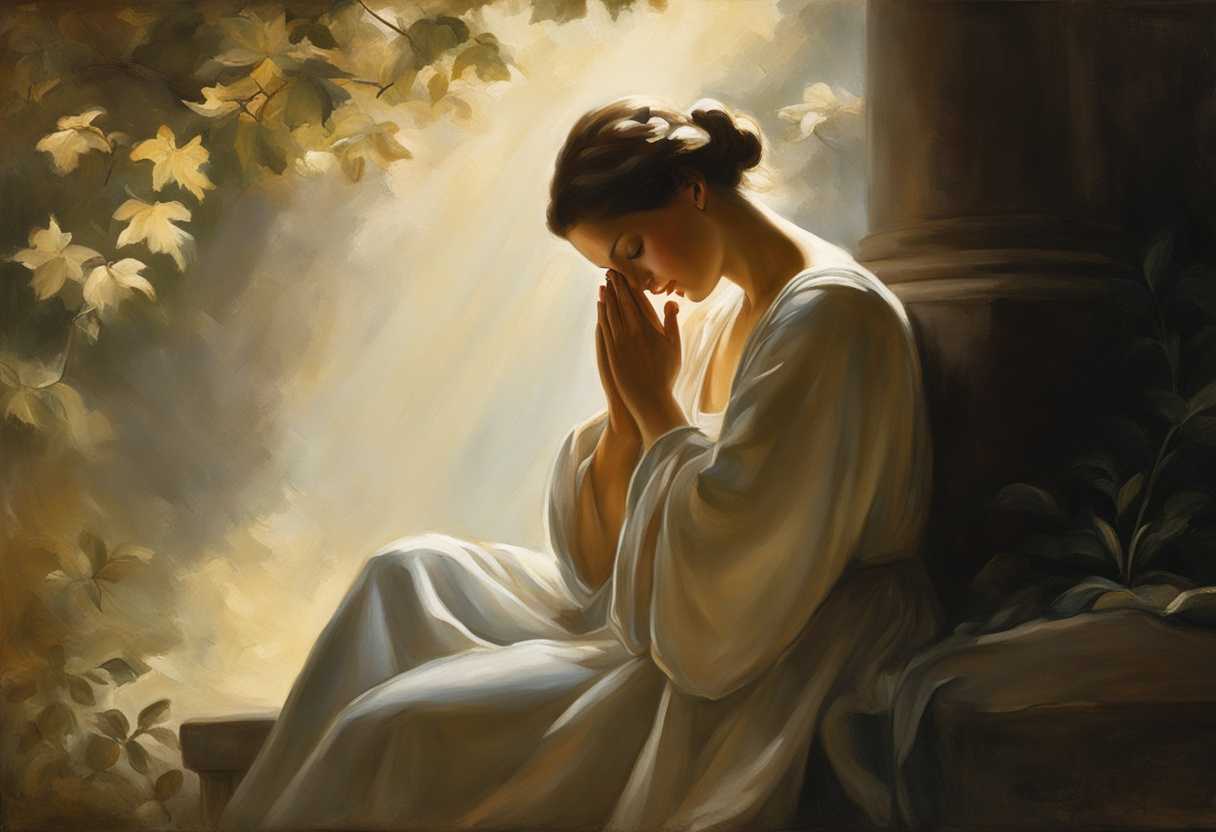 A-serene-figure-in-prayer-bathed-in-soft-light-surrounded-by-gentle-shadows-and-nature_pgip