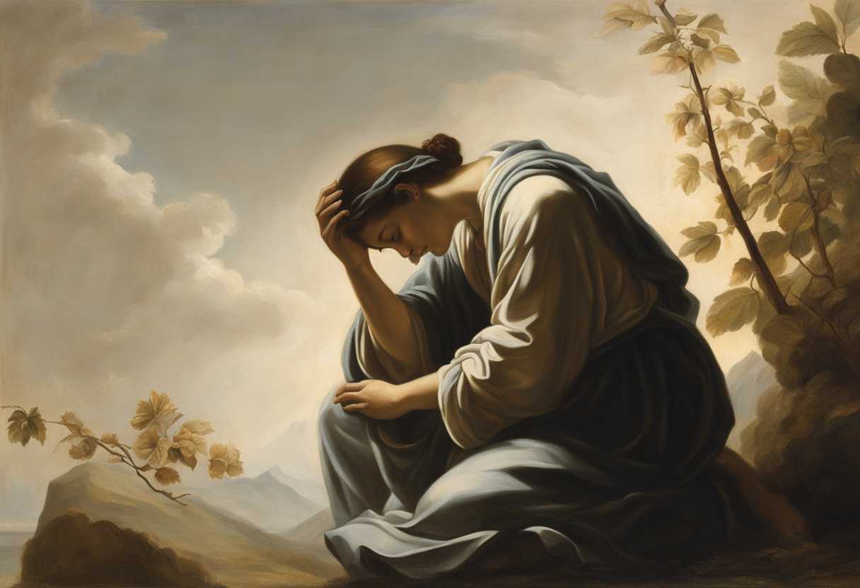 A-serene-figure-in-prayer-illuminated-by-soft-light-surrounded-by-gentle-shadows-and-nature_mmxw