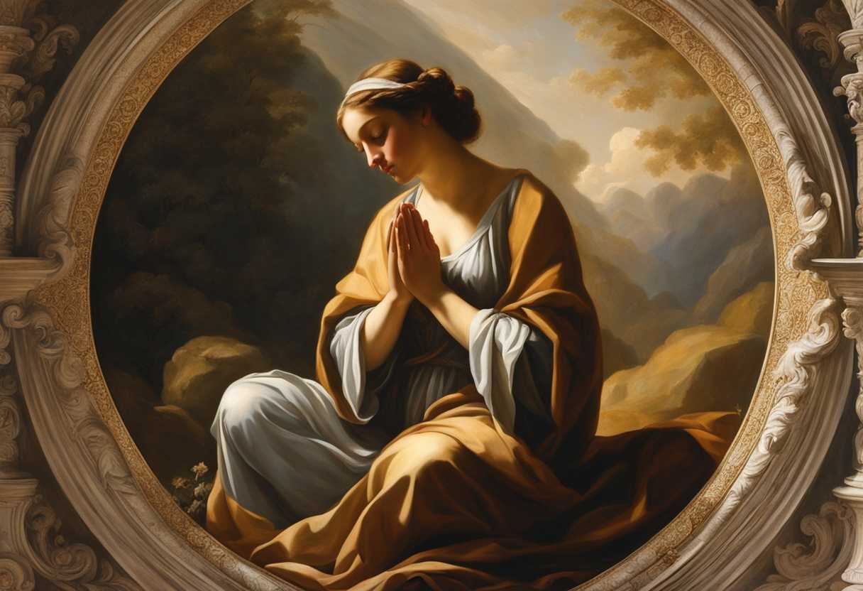 A-serene-figure-in-prayer-illuminated-by-soft-light-surrounded-by-gentle-shadows-and-nature_stga