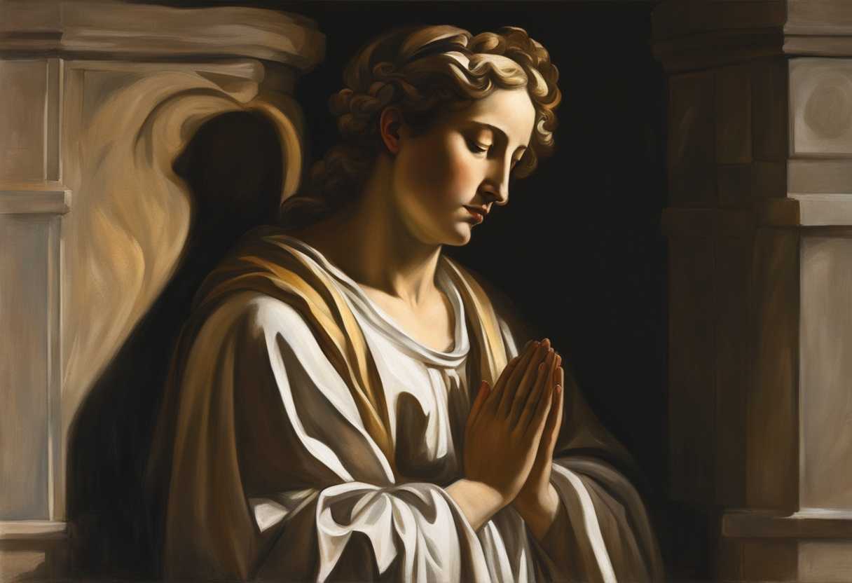 A-serene-figure-in-prayer-illuminated-by-soft-light-surrounded-by-gentle-shadows_rnyu