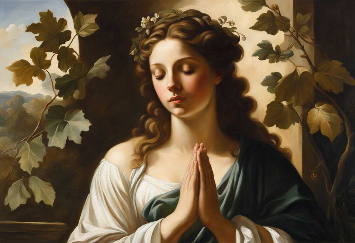 A-serene-figure-in-prayer-sunlight-filtering-through-leaves-capturing-a-sacred-moment_ylbq