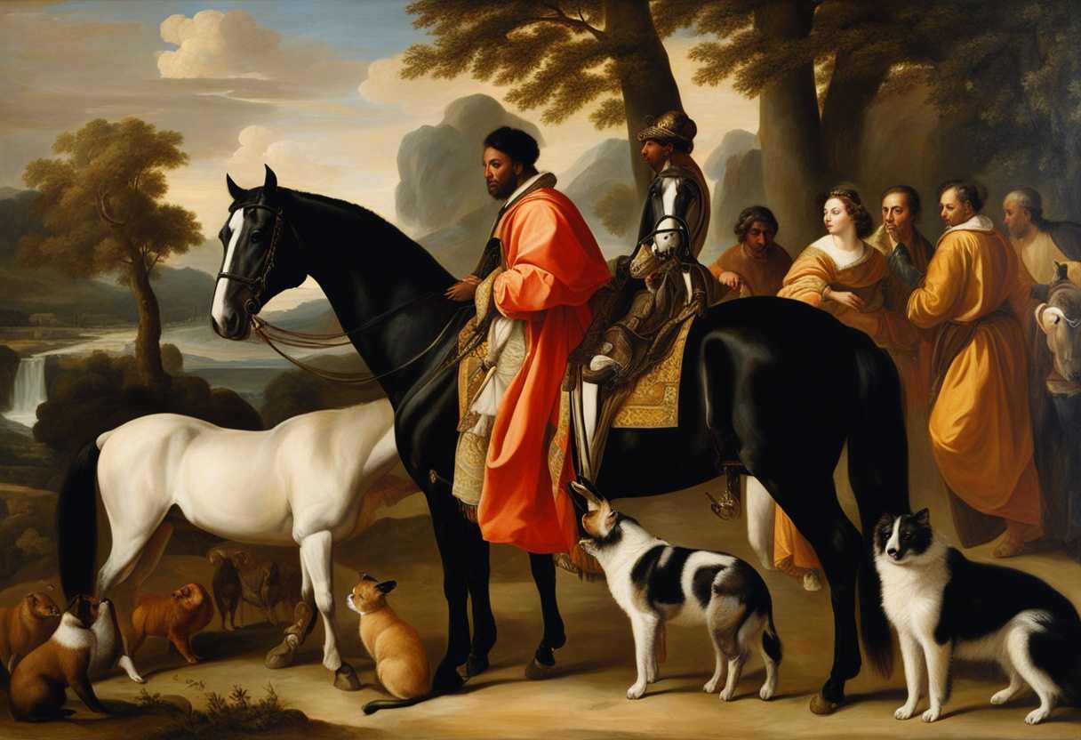 A-serene-gathering-of-diverse-animals-and-St-Martin-De-Porres-under-warm-sunlight_xtqd