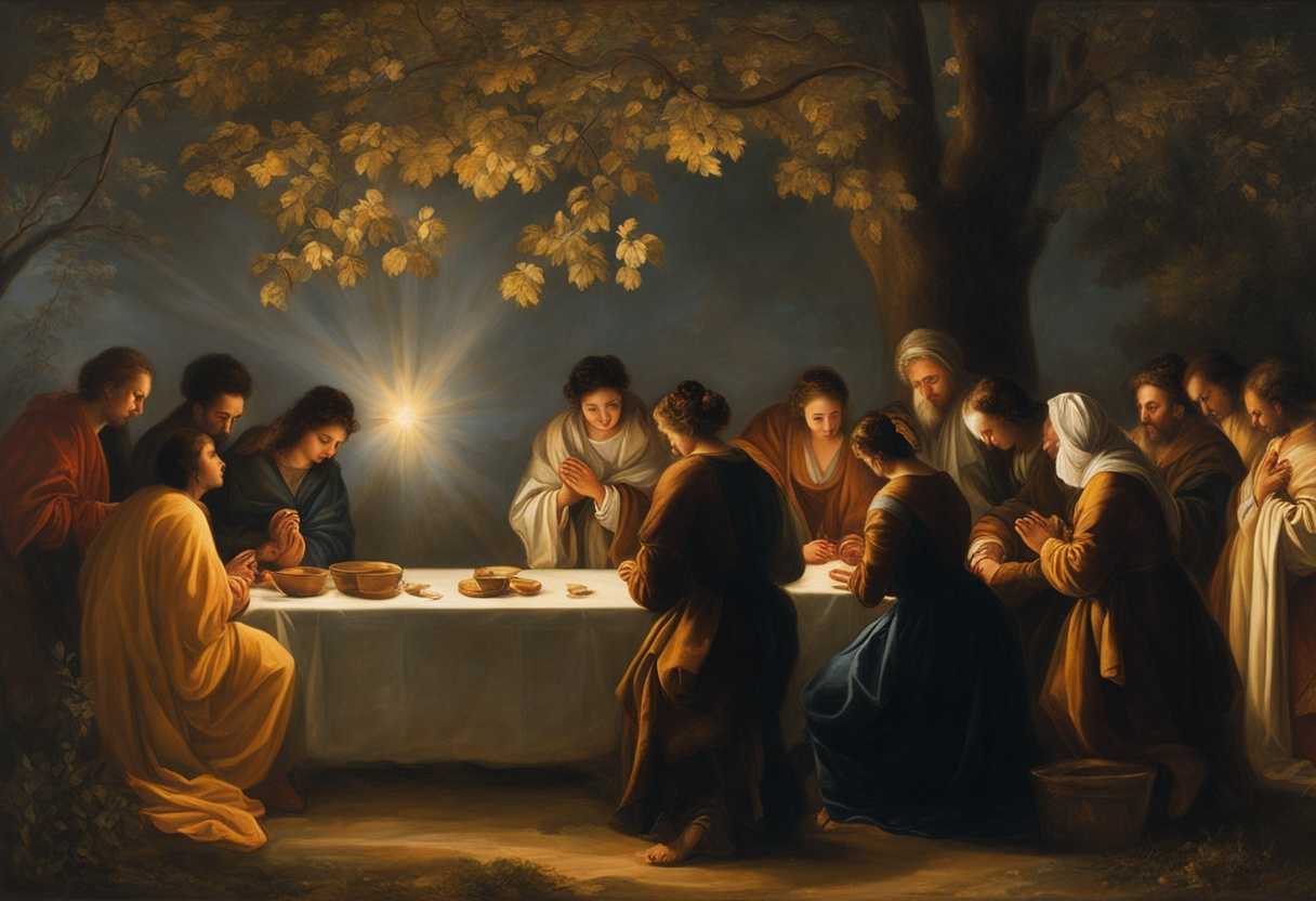 A-serene-gathering-of-diverse-individuals-praying-under-softly-lit-trees-embodying-hope-and-unity_xgja
