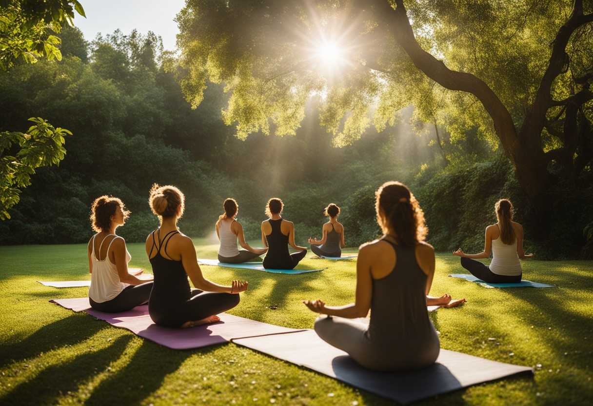 A-serene-group-practicing-yoga-in-lush-greenery-bathed-in-soft-sunlight-fostering-healing_csfd