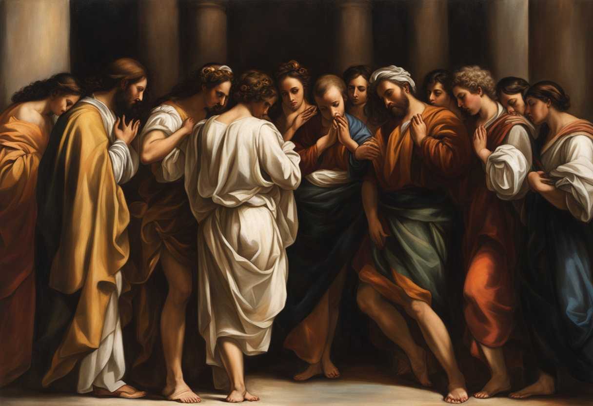 A-united-circle-of-diverse-individuals-praying-under-soft-sunlight-embodying-hope-and-solidarity_dwou