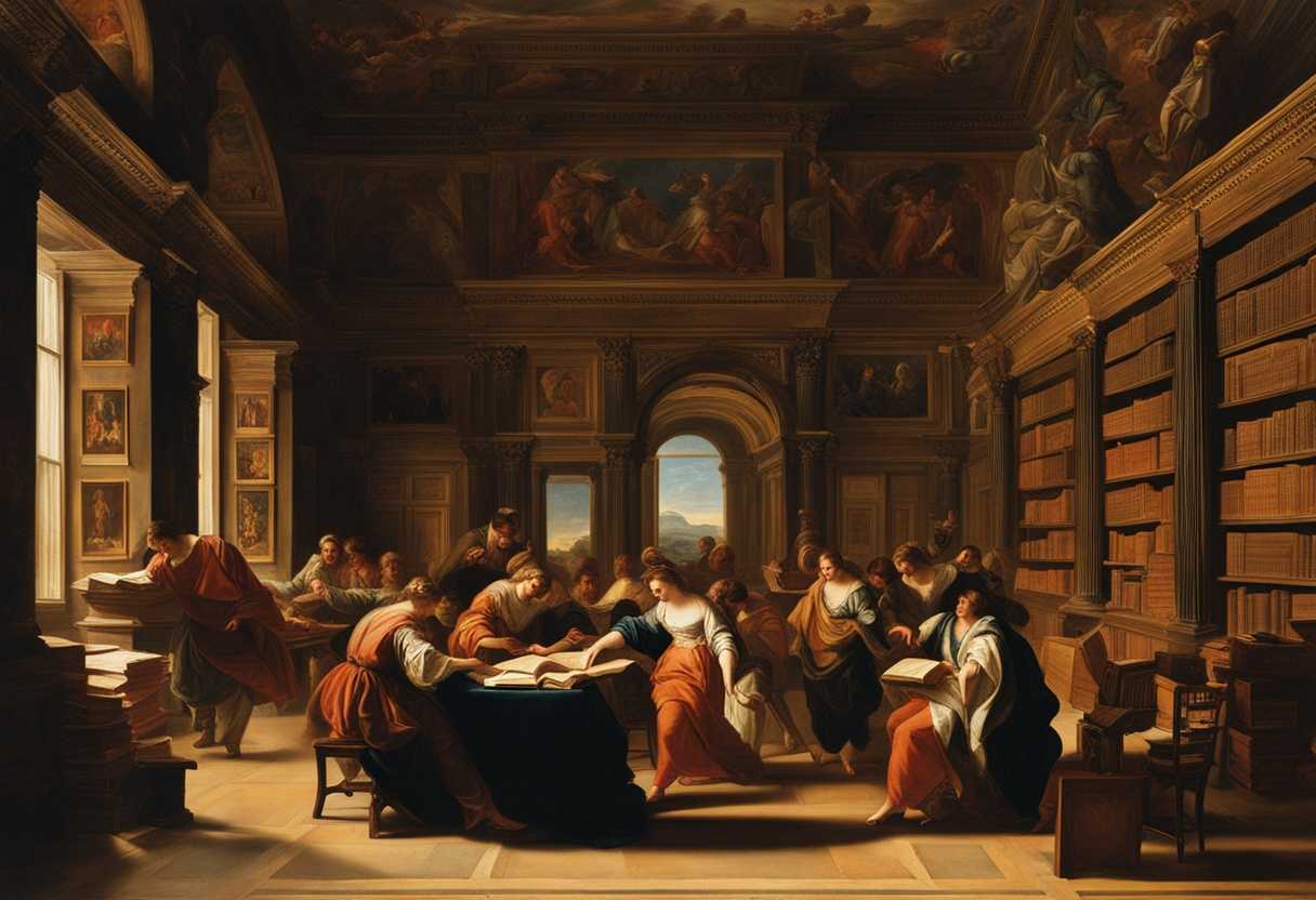 A-warm-lit-library-scene-individuals-joyfully-rediscovering-dusty-books-surrounded-by-vibrant-cove_zmjk