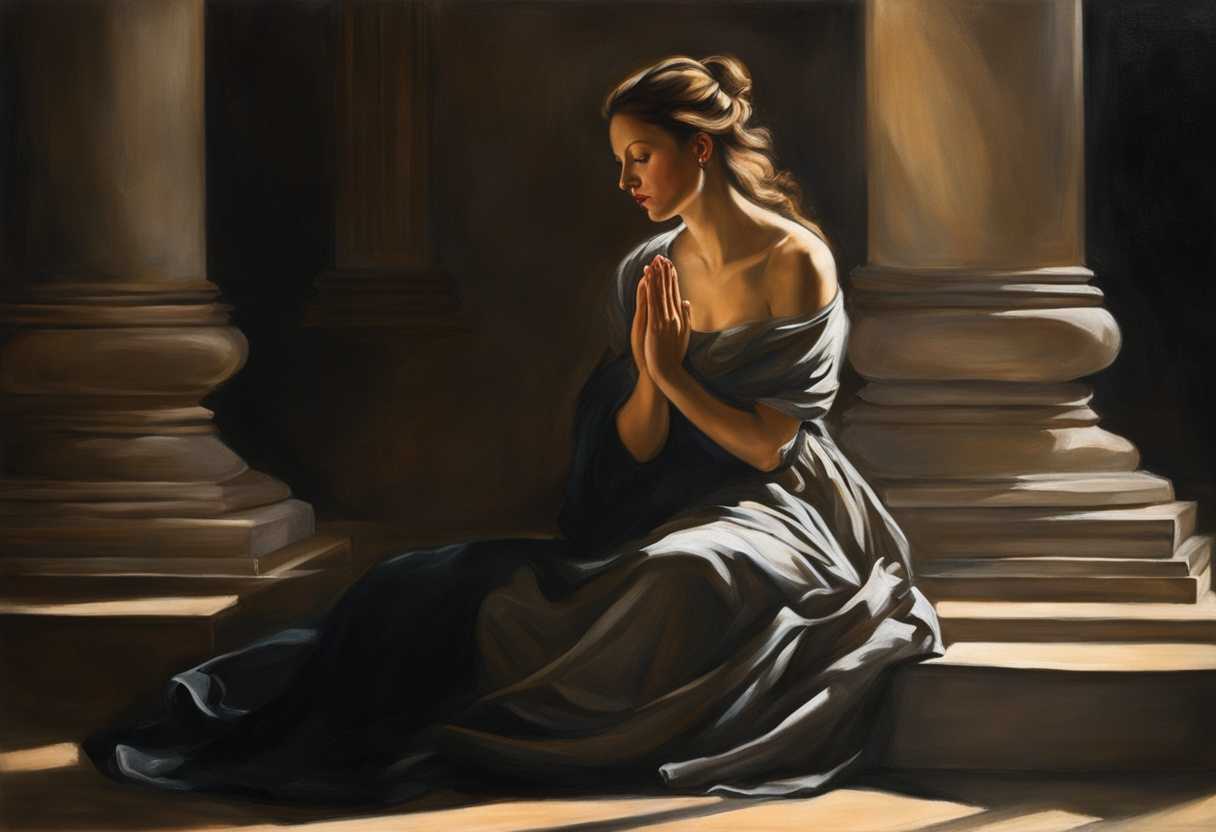 A-woman-prays-in-soft-light-seeking-strength-and-solace-amidst-shadows_vnnx