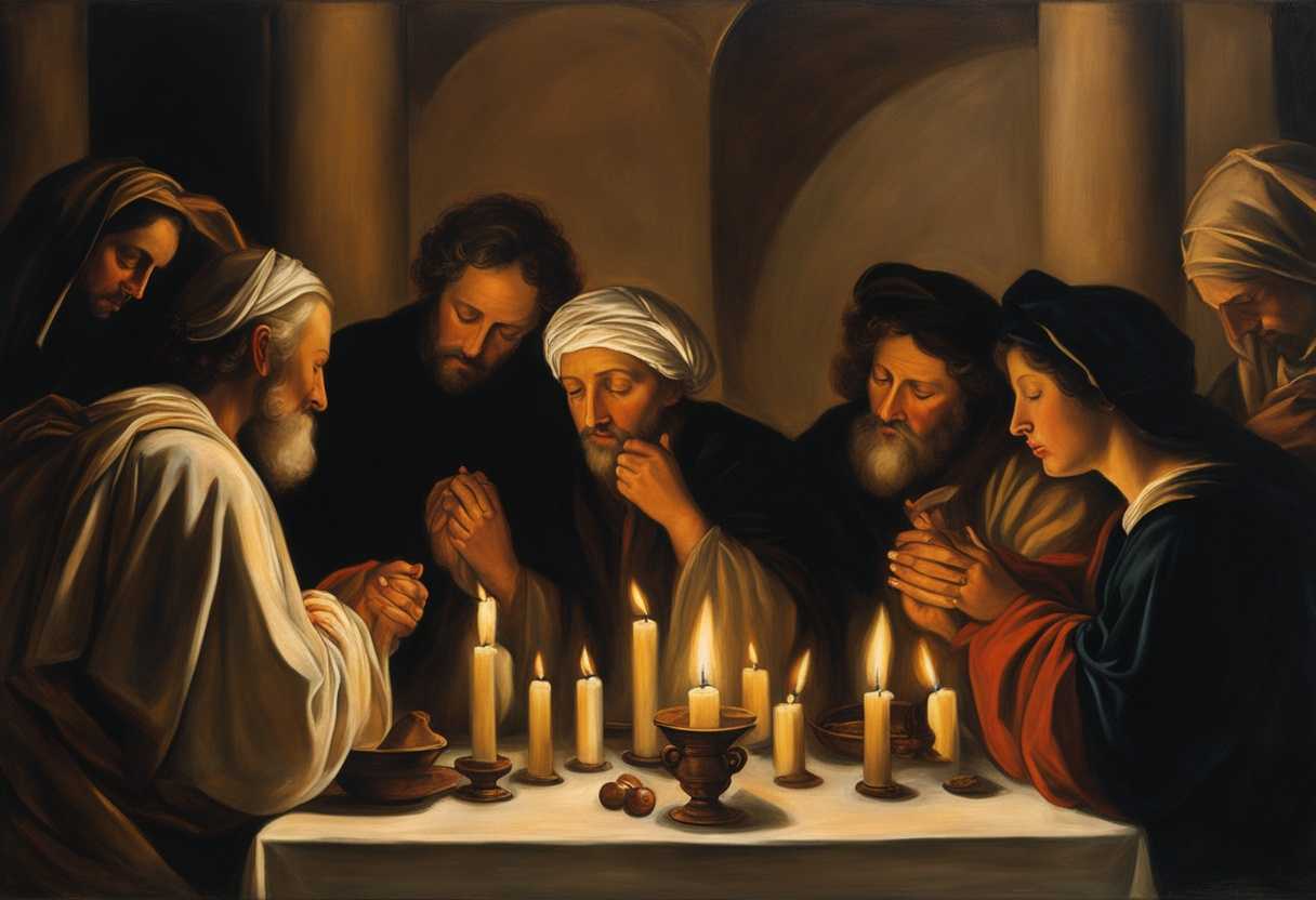 Candlelit-prayer-gathering-bowed-heads-clasped-hands-serene-atmosphere-whispers-of-hope_bphp