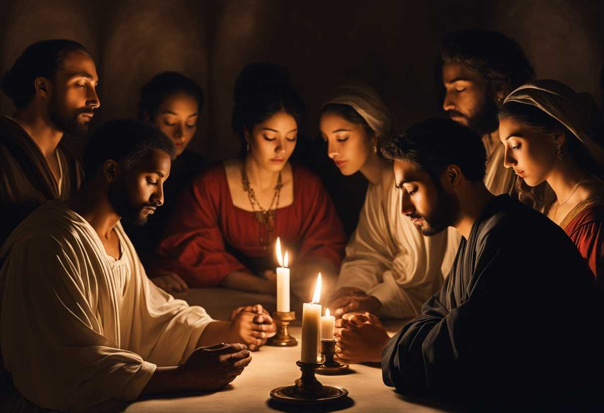 Diverse-individuals-in-candlelight-prayer-eyes-closed-united-in-a-serene-quest-for-peace_mqev