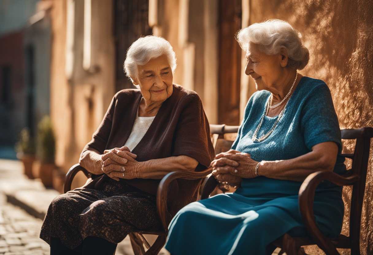 Elderly-neighbors-share-a-peaceful-moment-in-warm-sunlight-clasping-hands-with-gratitude_yybk