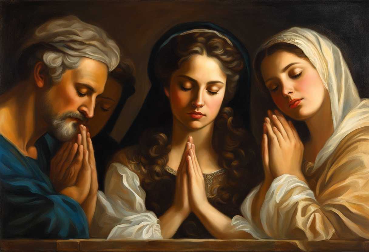 Family-circle-heads-bowed-in-prayer-warm-light-unity-faith-emotional-connection_polh