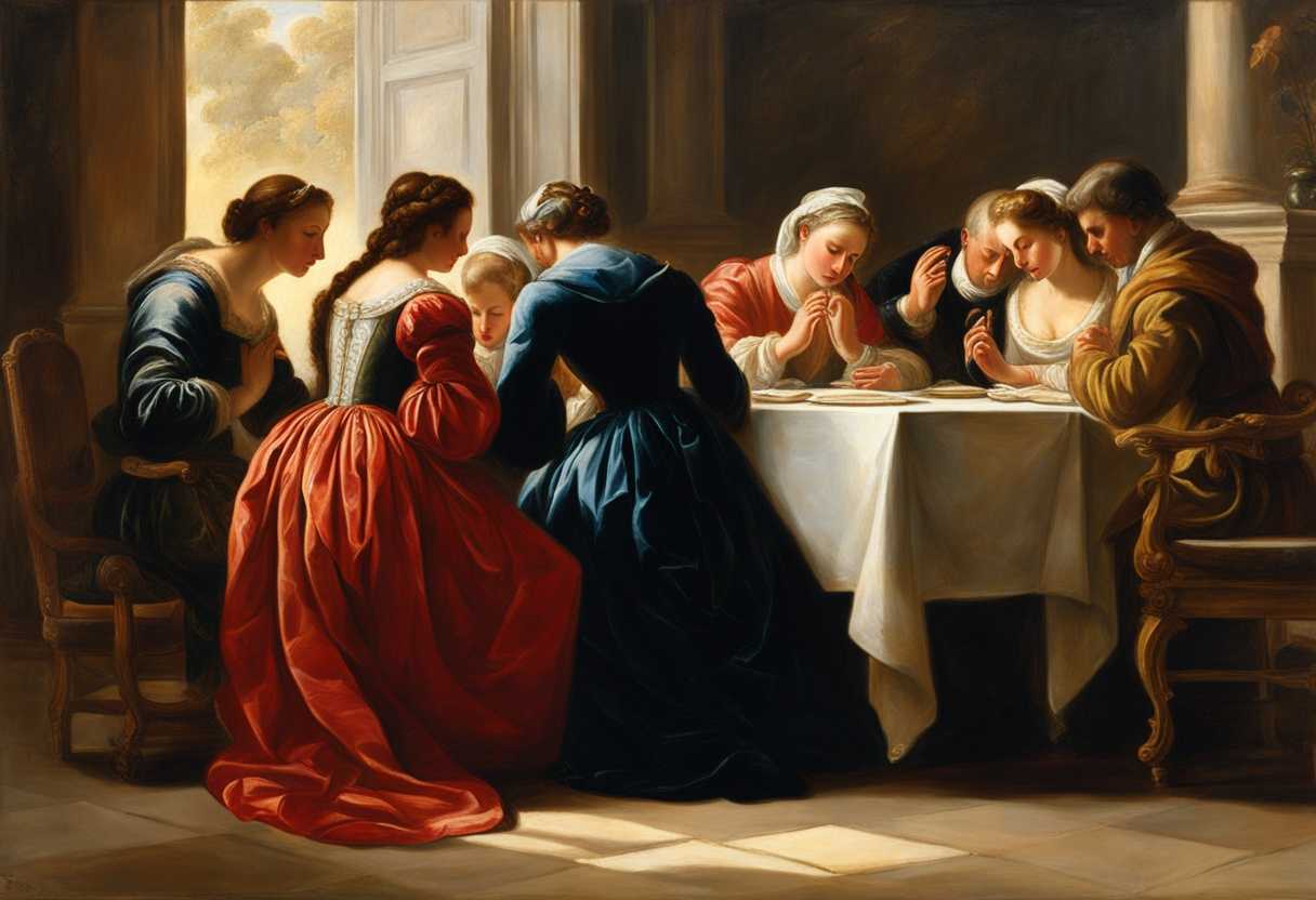 Family-gathered-around-a-table-heads-bowed-in-prayer-hands-clasped-bathed-in-warm-light_ytub