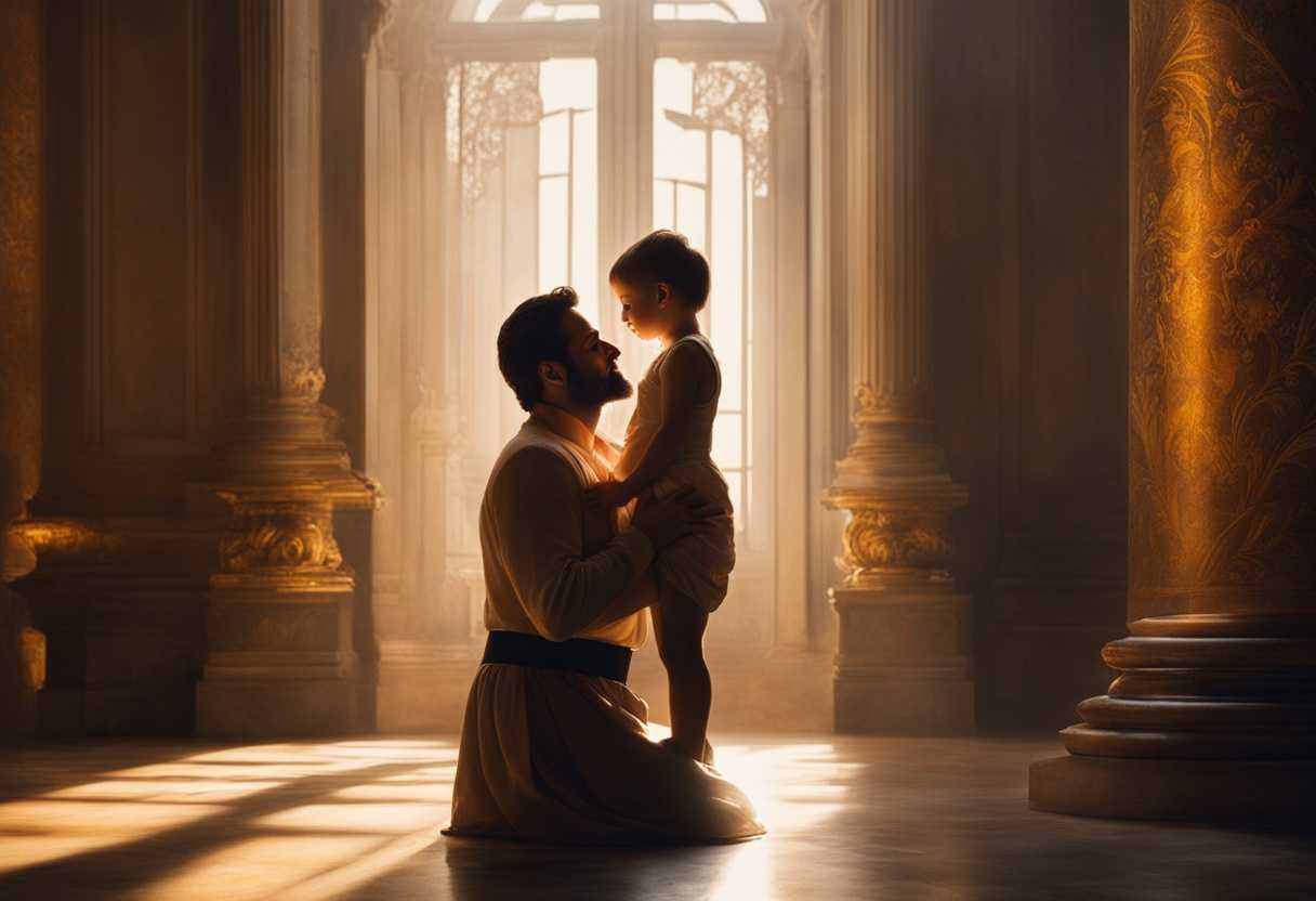 Father-and-child-share-a-tender-moment-in-warm-light-radiating-love-and-protection_wpnm