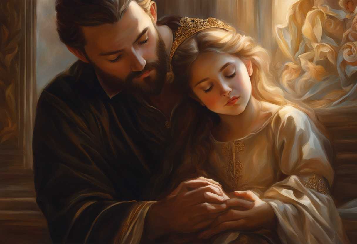 Father-and-daughter-pray-together-bathed-in-gentle-light-sharing-deep-love-and-faith_jcus