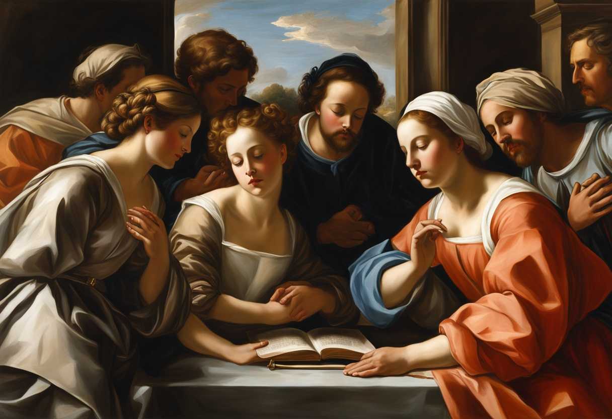 Health-professionals-in-scrubs-united-in-prayer-radiating-hope-and-compassion-under-soft-sunlight_elzx