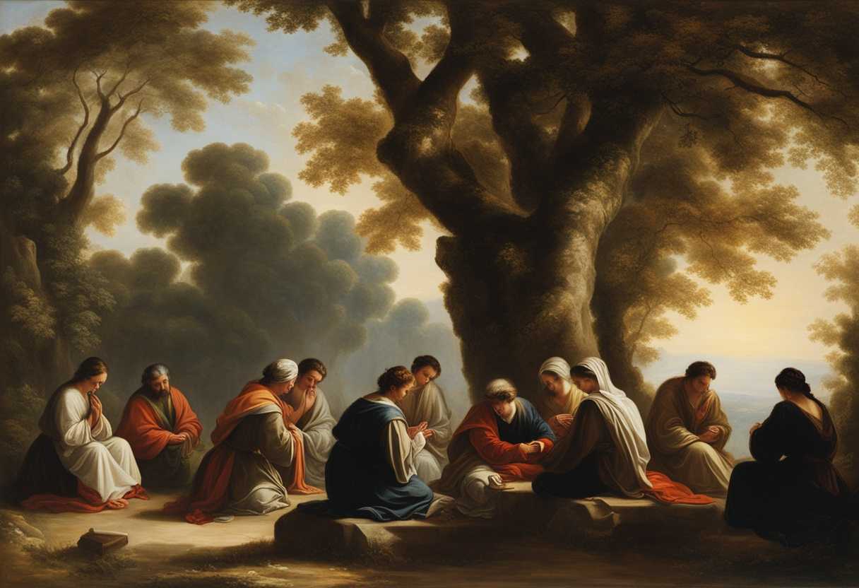 Individuals-in-prayer-under-trees-soft-light-peaceful-expressions-unity-and-contemplation_twcq