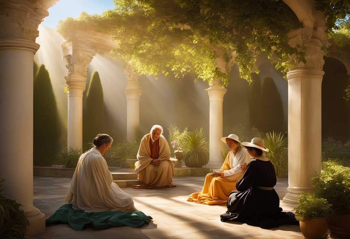 Morning-light-filters-through-a-tranquil-garden-as-individuals-pray-radiating-hope-and-connection_qyje