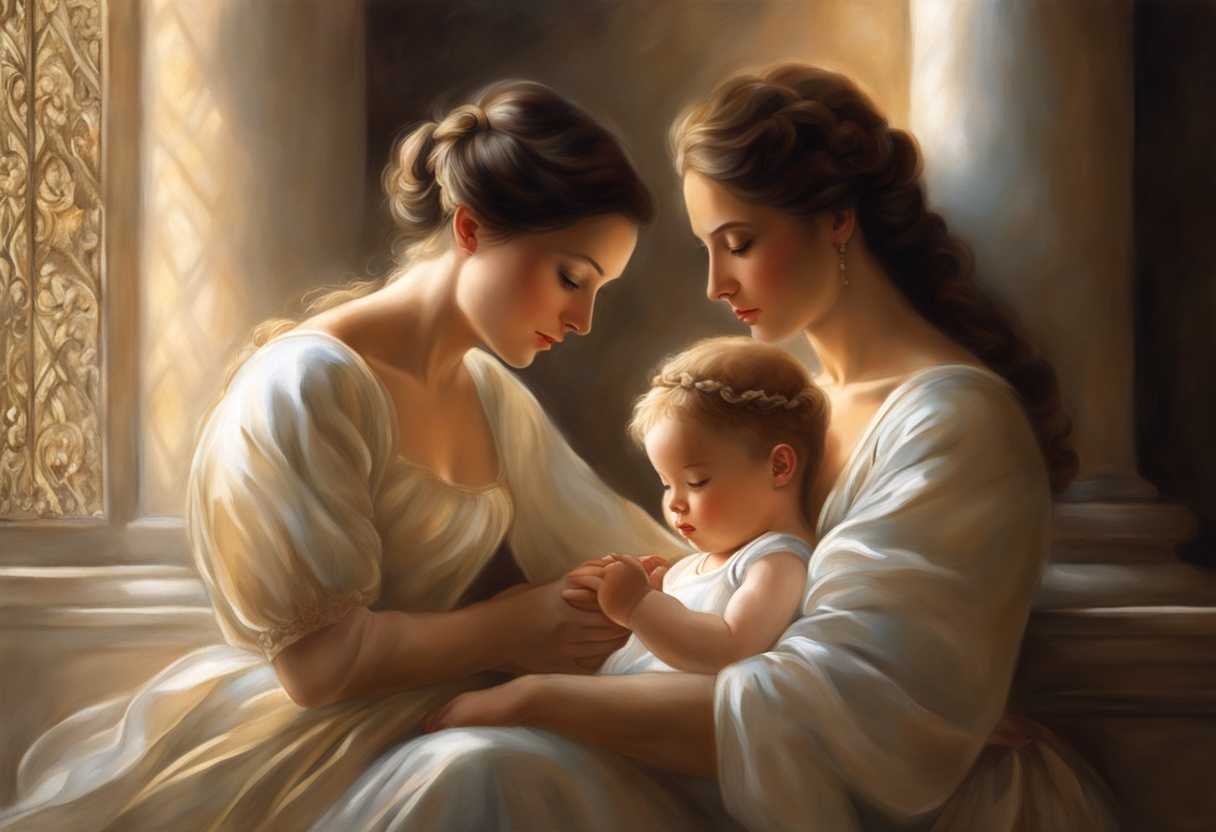 Parent-and-child-share-a-peaceful-prayer-bathed-in-soft-light-love-and-tranquility_wehe