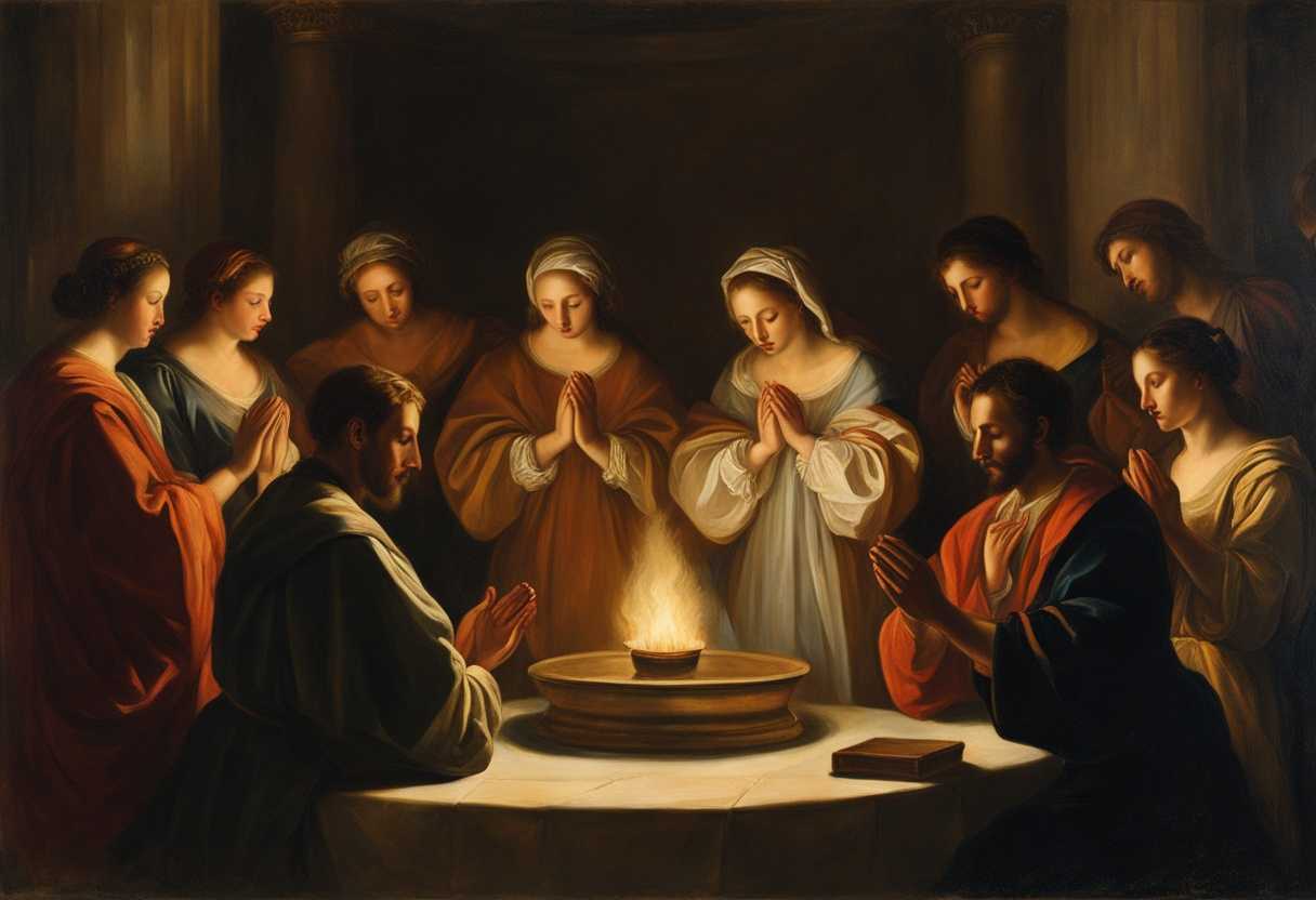 People-in-a-circle-heads-bowed-hands-clasped-bathed-in-warm-light-united-in-prayer_xqbp