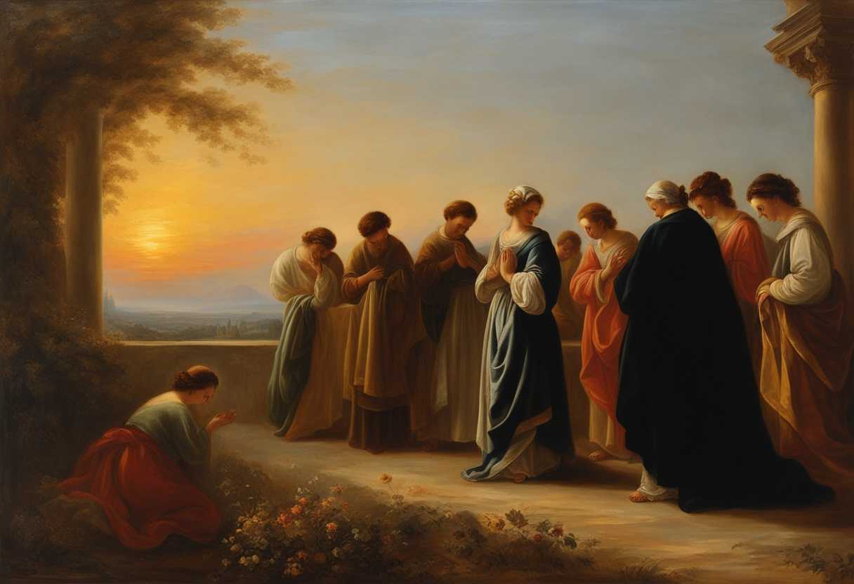 People-in-prayer-at-sunset-heads-bowed-in-unity-gentle-breeze-serene-and-spiritual_jqcc