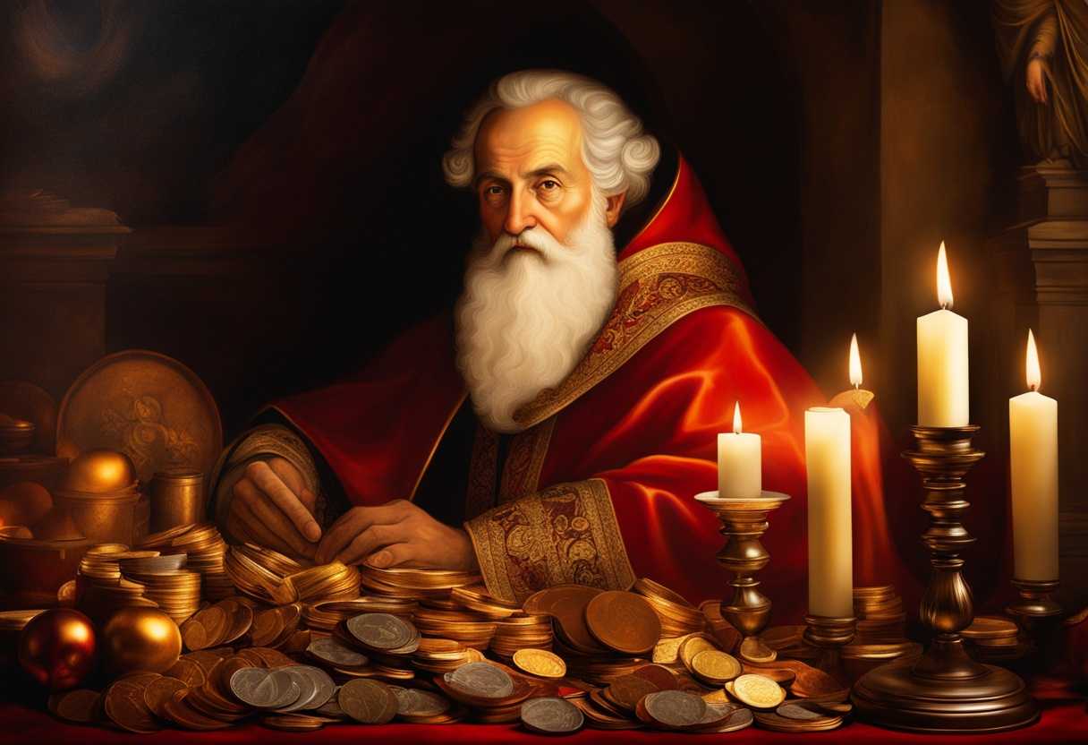 Saint-Nicholas-surrounded-by-warm-candlelight-coins-and-rich-colors-radiating-generosity-and-hope_zsen