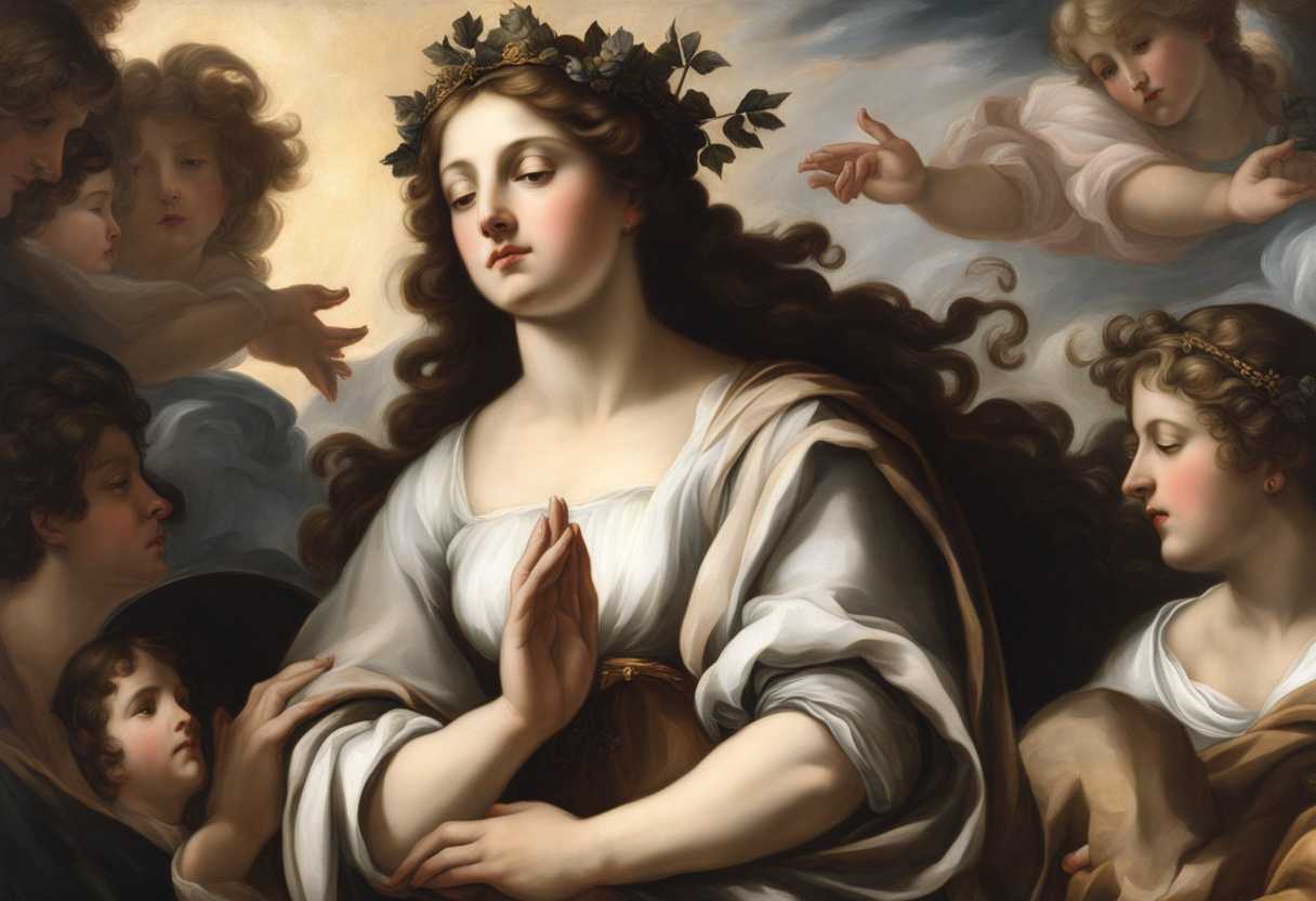St-Barbara-surrounded-by-hopeful-faces-clasped-hands-and-a-serene-ethereal-glow_ntst