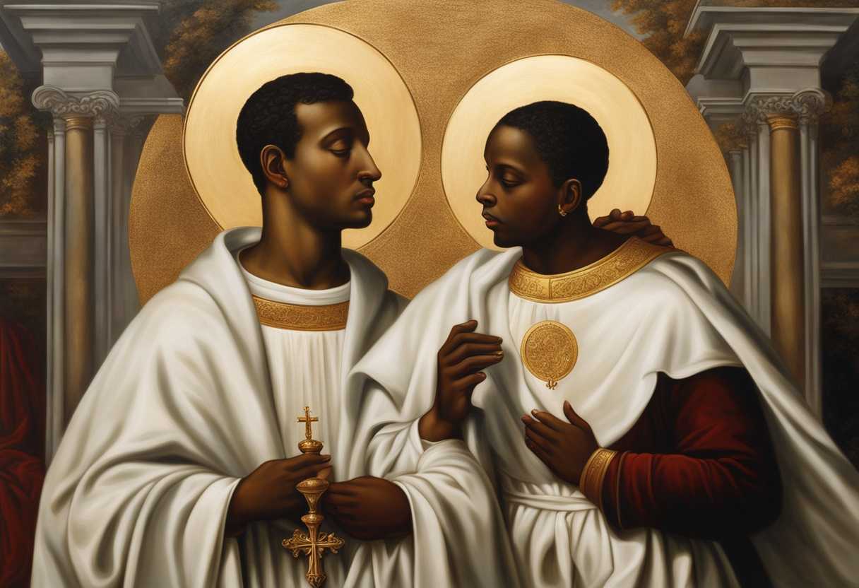 St-Martin-De-Porres-prays-in-soft-light-embodying-serene-patience-amidst-humble-surroundings_ssev