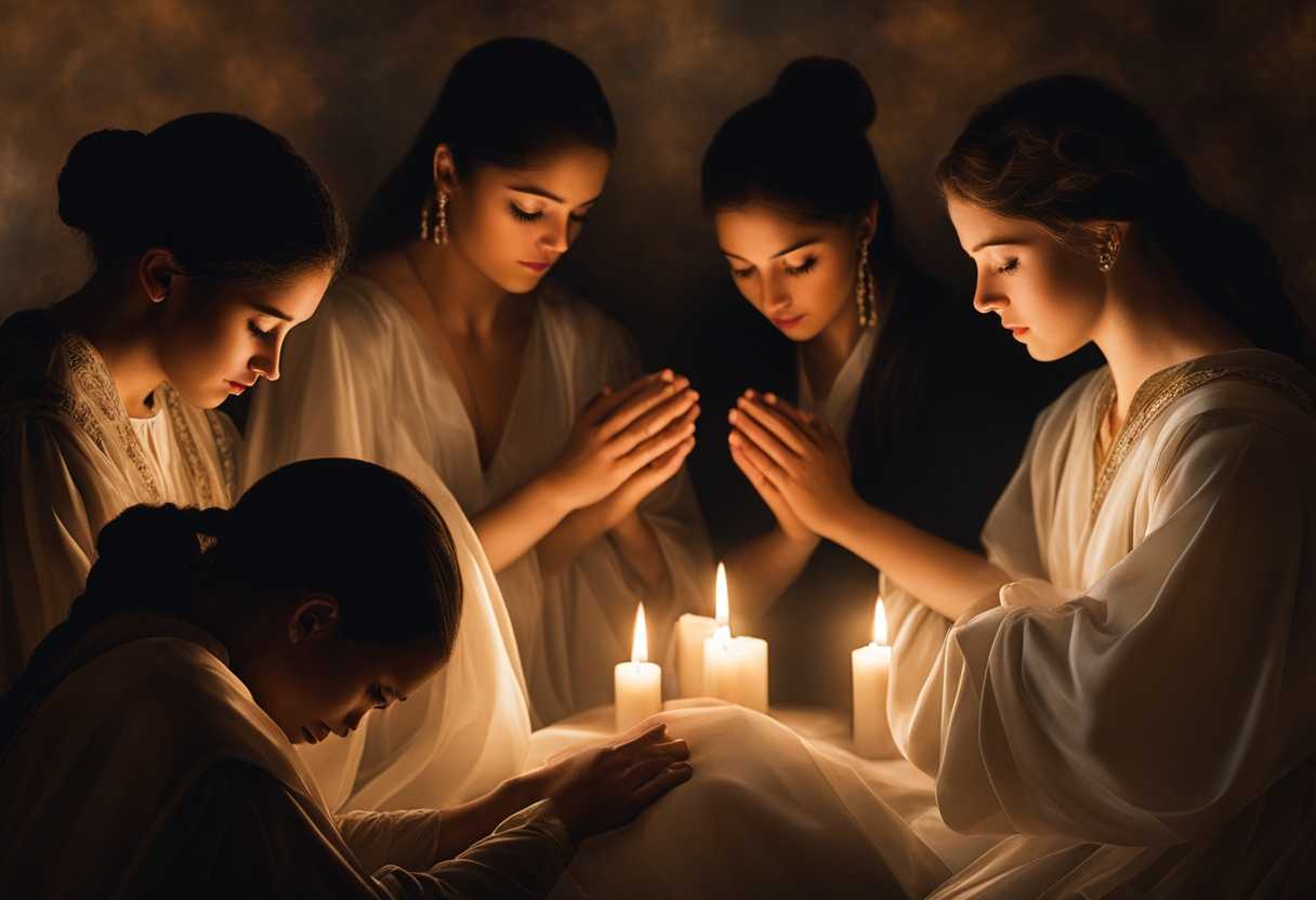 Students-in-prayer-circle-serene-and-united-hands-clasped-in-devotion-soft-light-illuminating_lmec