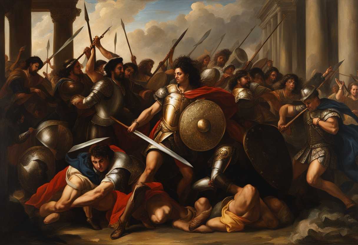 Diverse-warriors-with-shields-and-spears-unite-in-celebration-to-crown-David-king_wrli