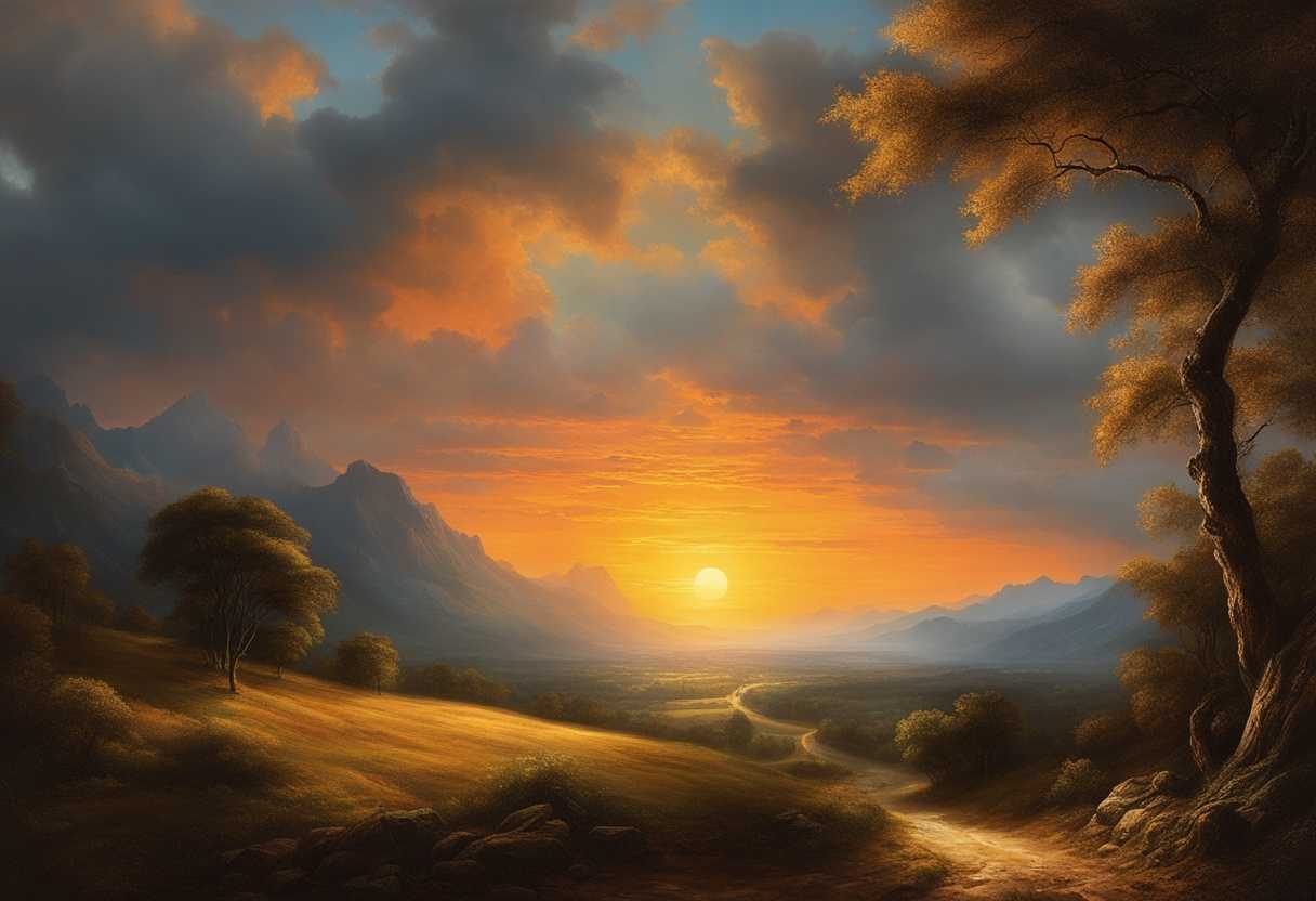 Sun-setting-behind-mountains-casting-warm-glow-on-lush-earth-swaying-trees-in-harmony_uzao