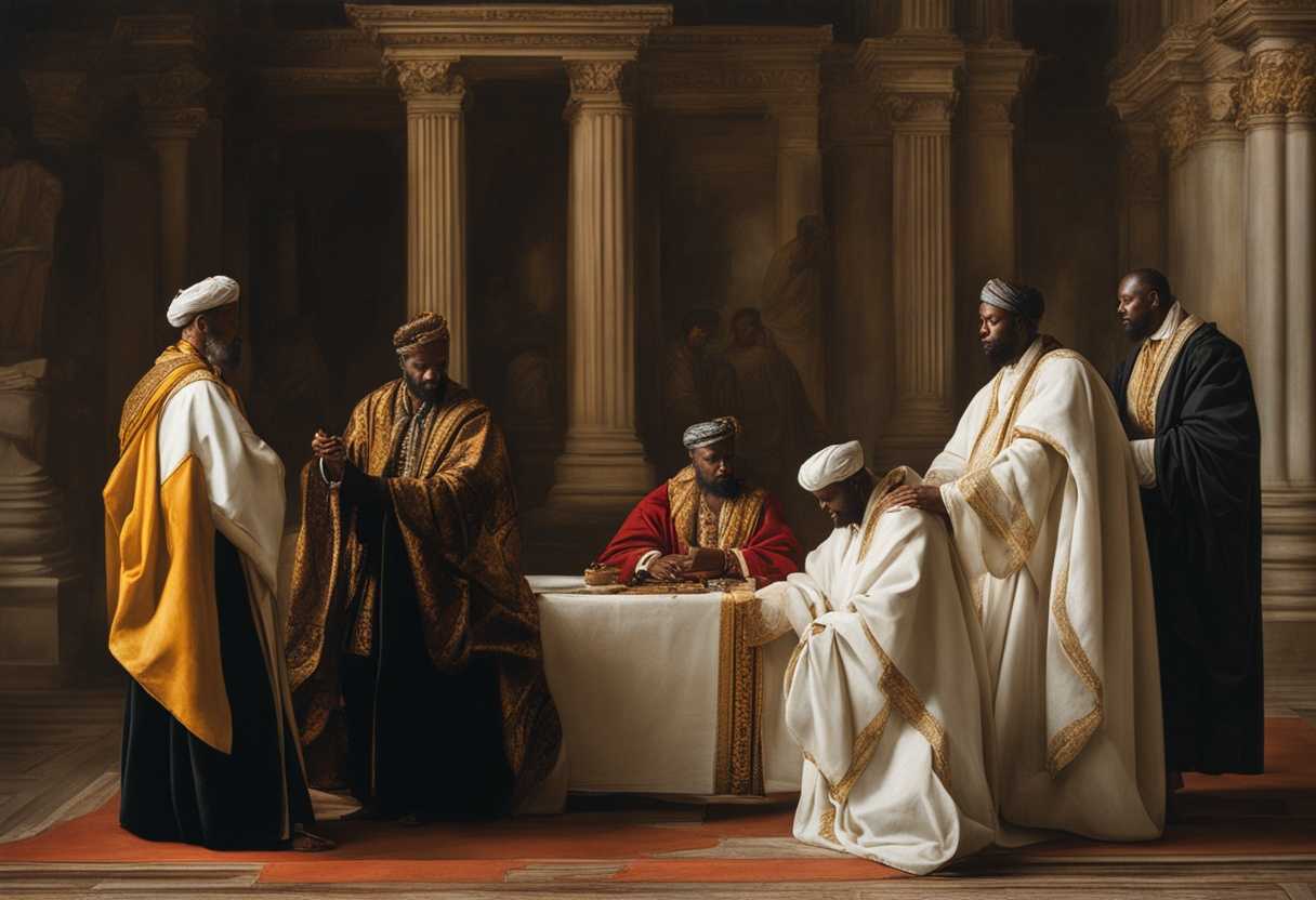 Priests-and-Levites-in-ceremonial-robes-prepare-for-temple-service-in-reverent-harmony_gnrl