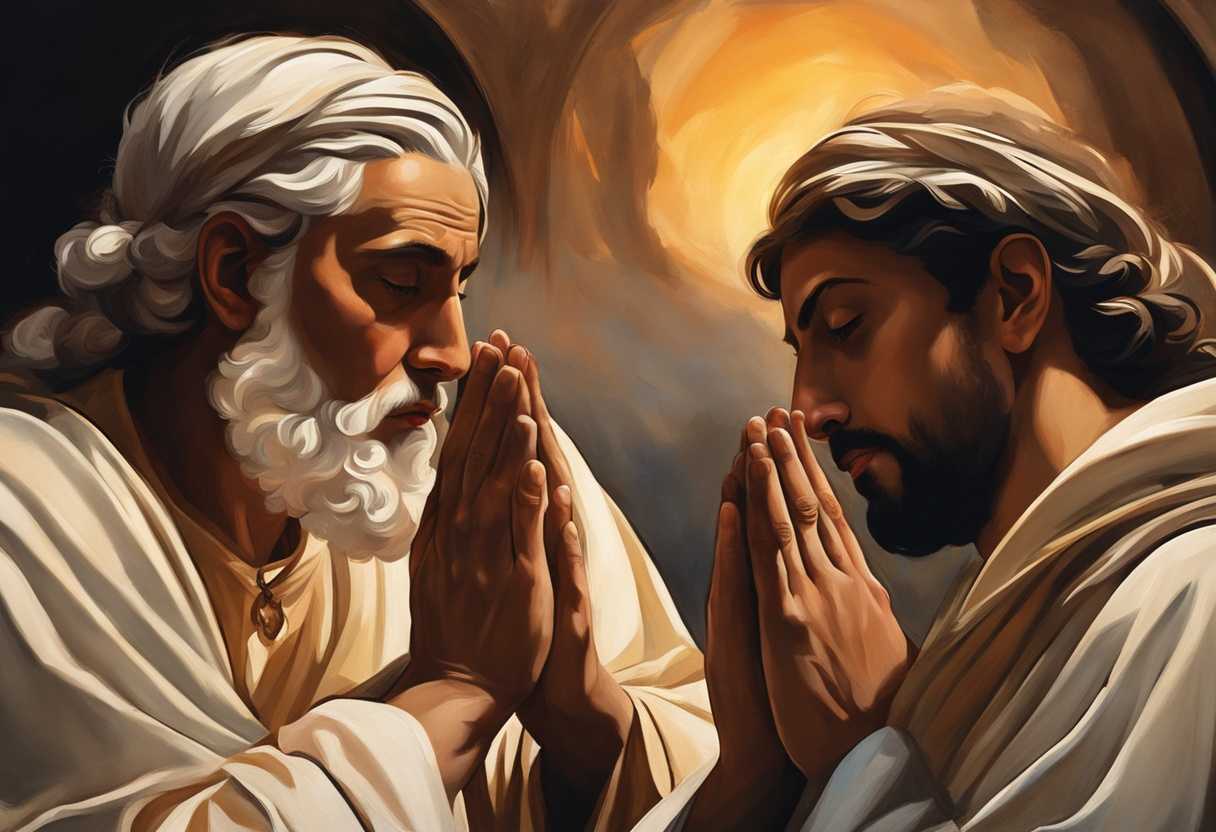 People-praying-together-at-sunset-hands-clasped-serene-faces-united-in-reverence-and-peace_ppqo