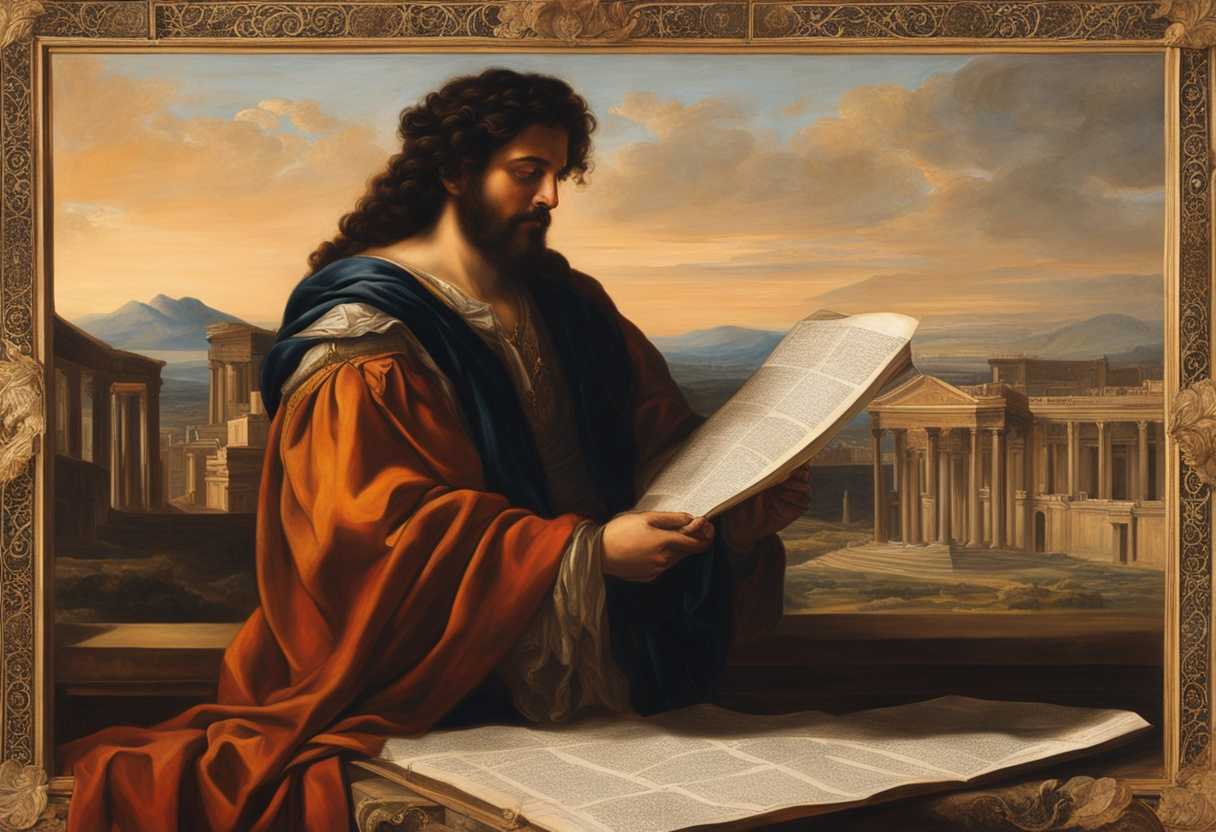 Solomon-at-dawn-studying-ancient-scroll-with-palace-plans-exuding-purpose-and-determination_xmah