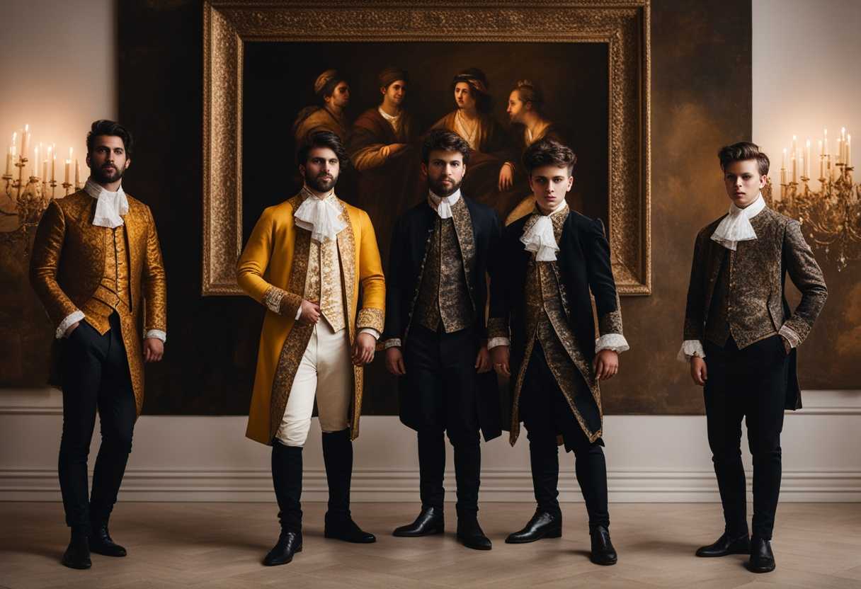 Brothers-in-traditional-and-modern-clothes-pose-together-showcasing-unity-and-individuality-under-s_stnn