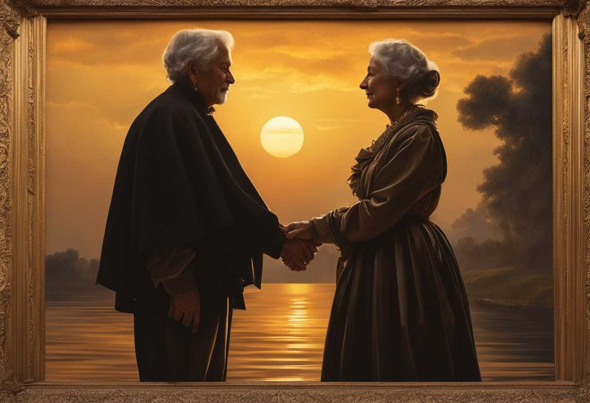Elderly-couple-holding-hands-gazing-into-each-other's-eyes-under-a-golden-sunset_fxik