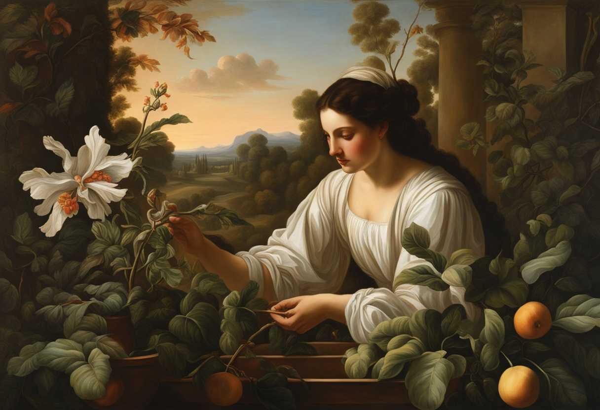 A-gardener-gently-cares-for-a-thriving-plant-at-dawn-embodying-a-harmonious-bond-with-nature_leok