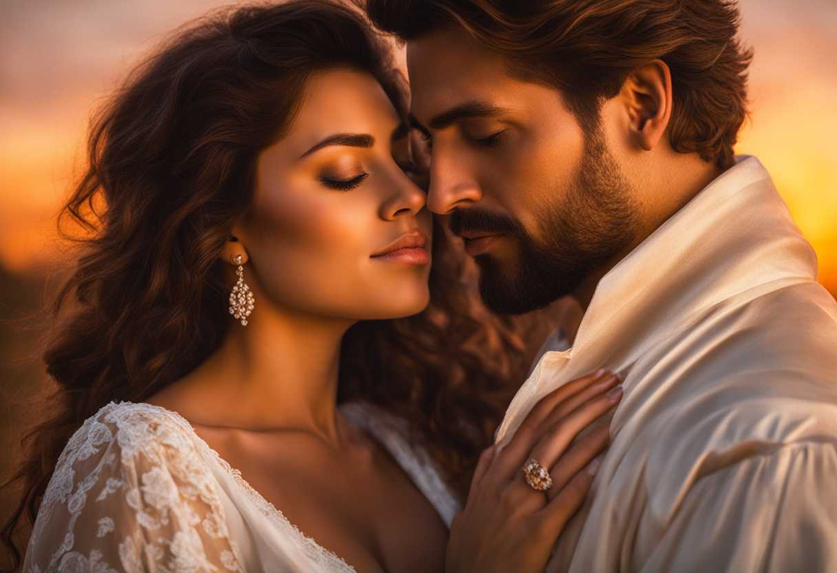 A-couple-embraces-in-the-warm-glow-of-a-sunset-sharing-a-moment-of-deep-connection_lhnm