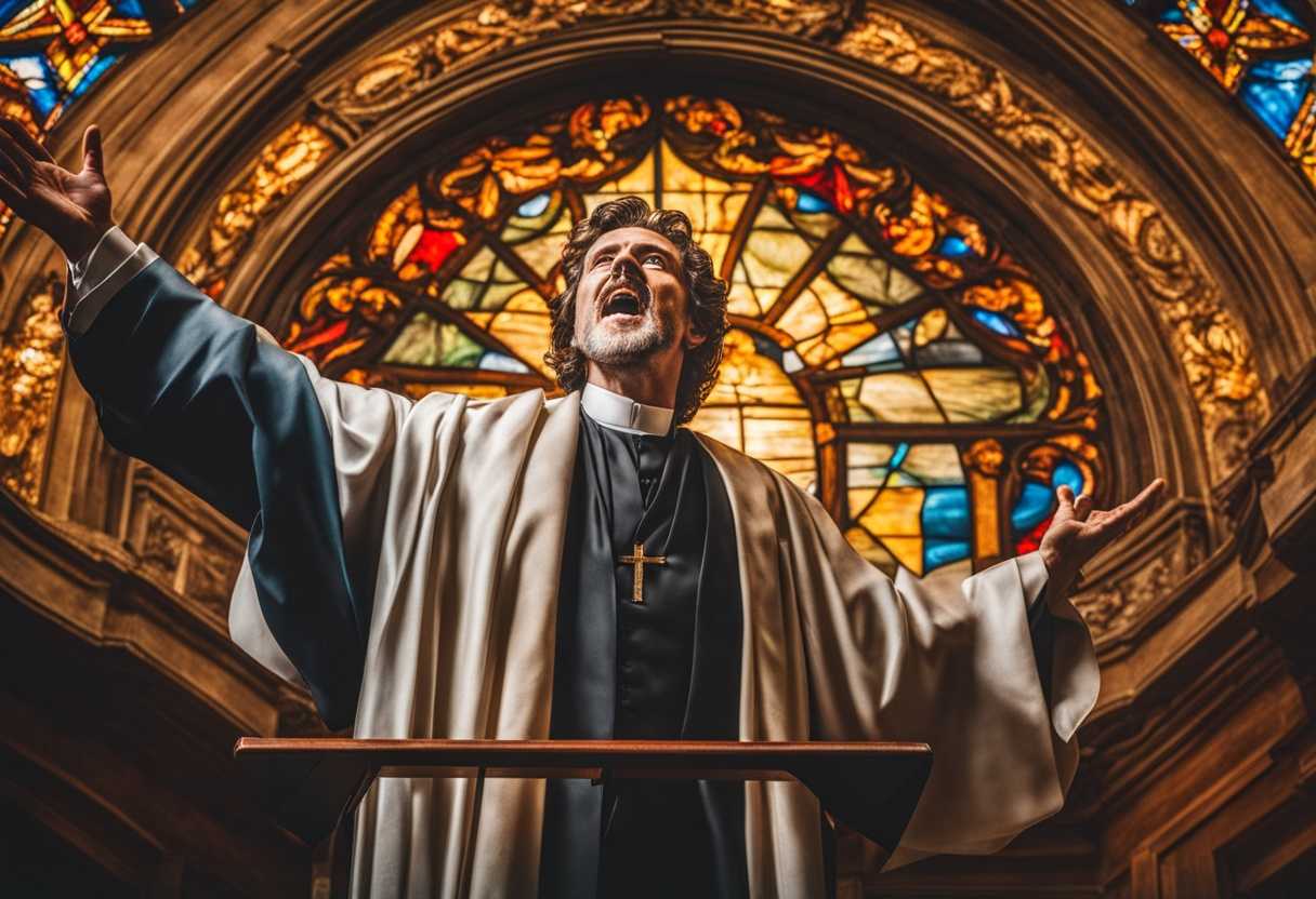 Passionate-preacher-in-pulpit-raised-hands-stained-glass-light-rapt-congregation-timeless-dedica_keaj