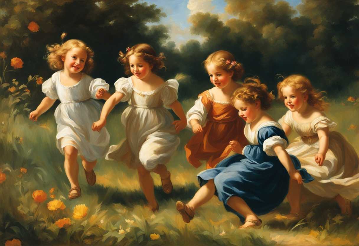 Children-frolic-in-a-sunlit-meadow-embodying-carefree-joy-and-innocence-in-vibrant-play_dncb