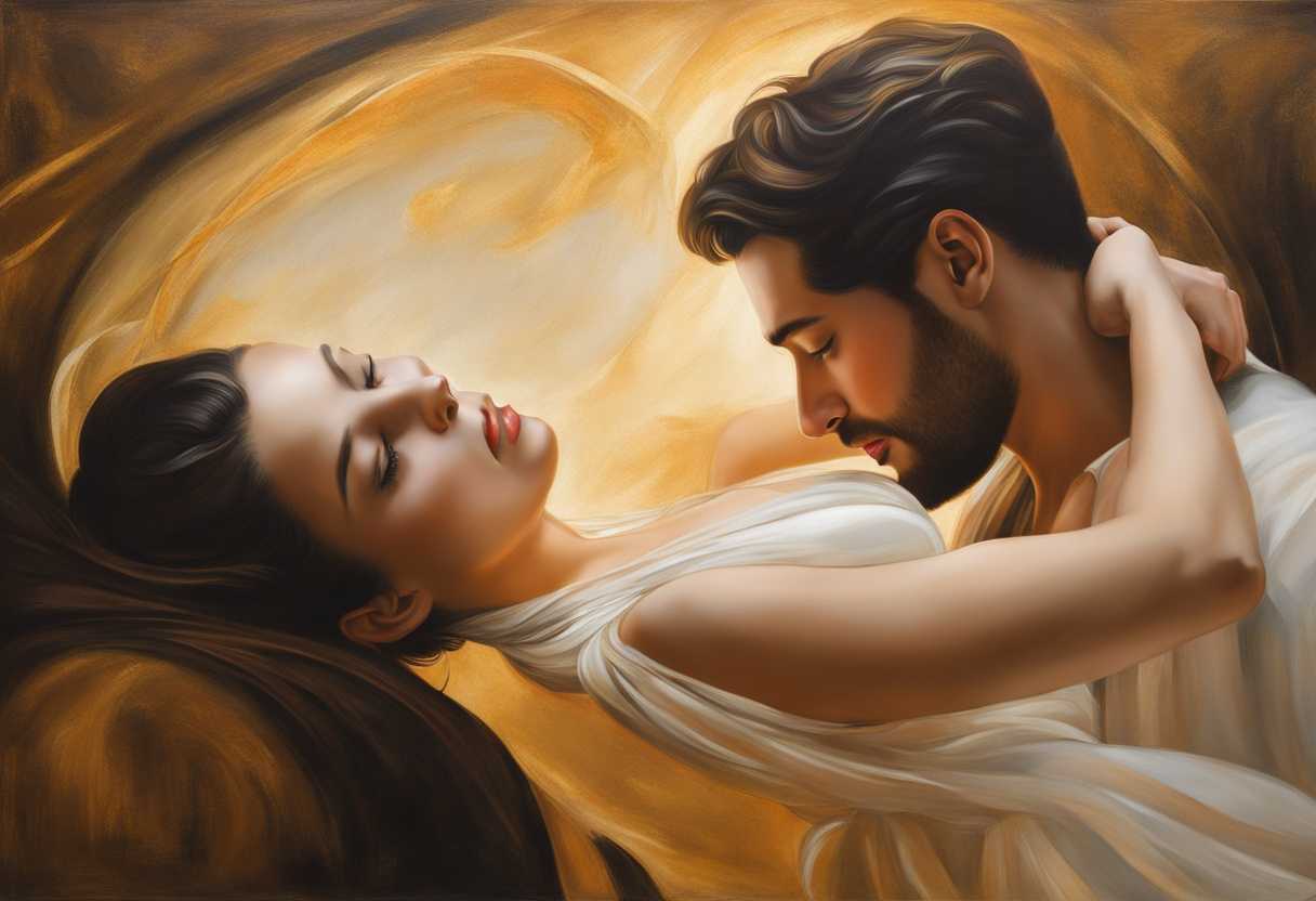 A-couple-embraces-in-a-soft-golden-glow-exuding-timeless-love-and-genuine-affection_eeio