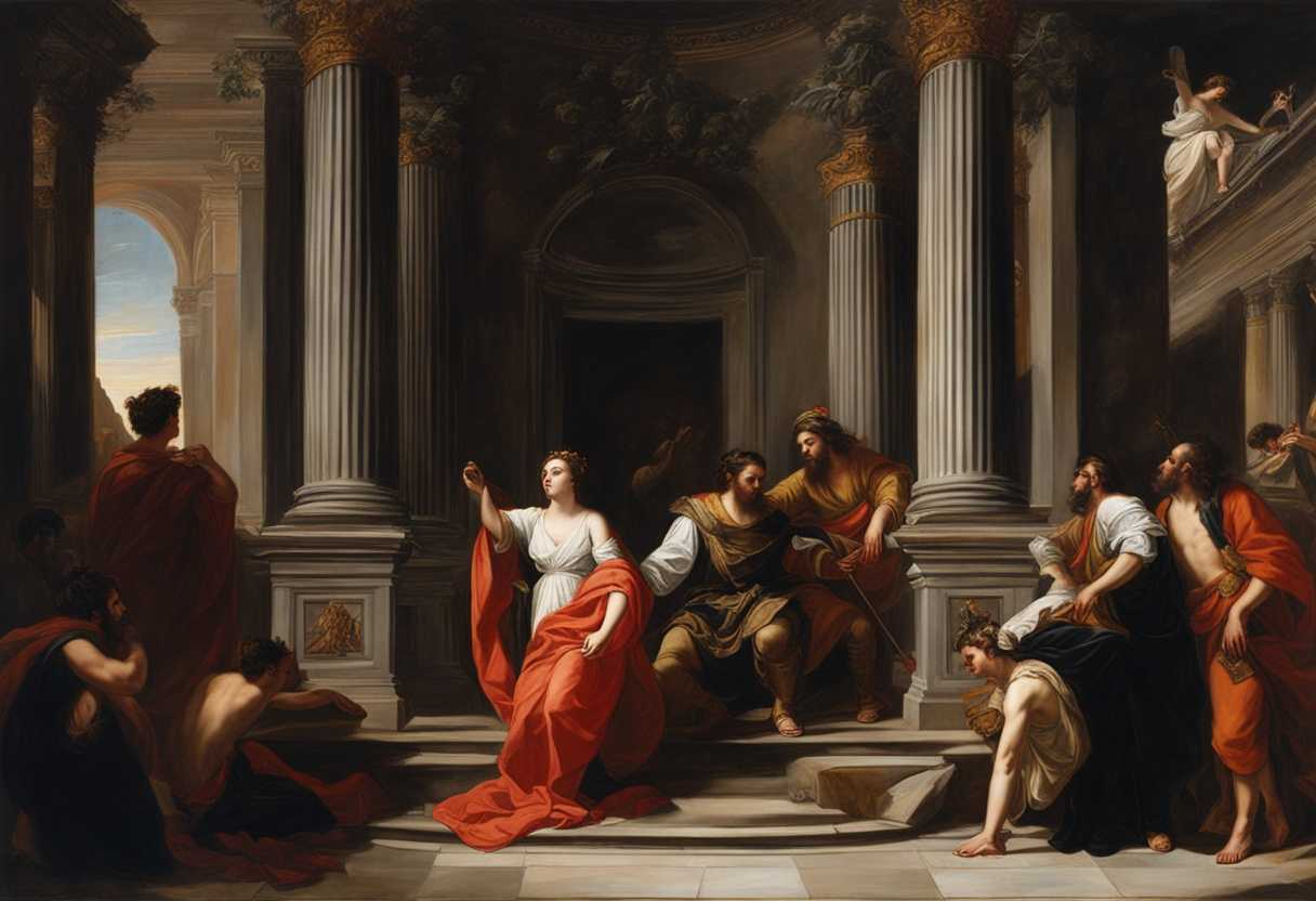 A-dramatic-scene-with-Ahab-Jezebel-Baal-Asherah-and-Hiel-at-an-ancient-altar_uuub