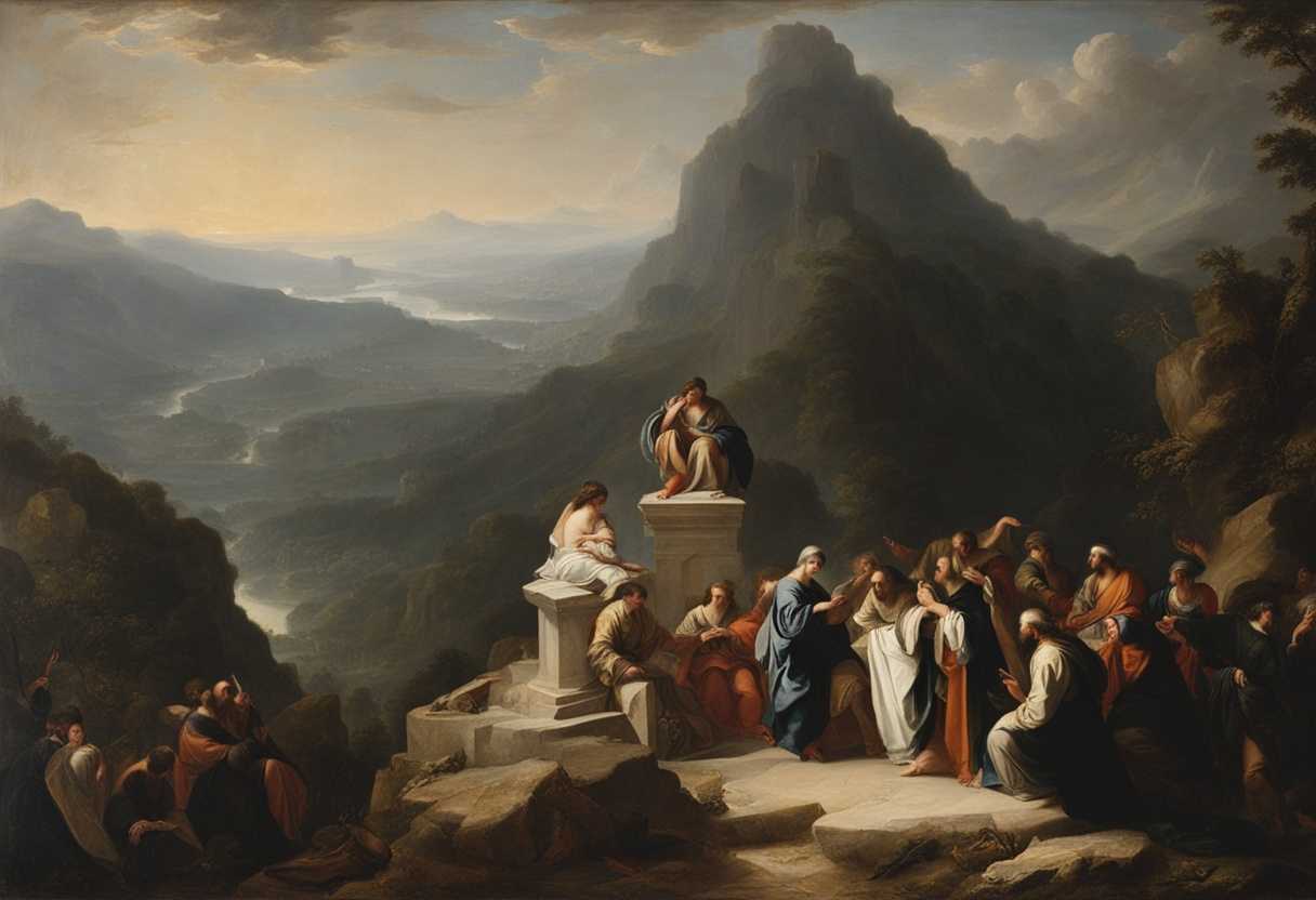 A-group-of-worshippers-gather-at-a-mountain-peak-offering-prayers-and-sacrifices-with-reverence_wawq